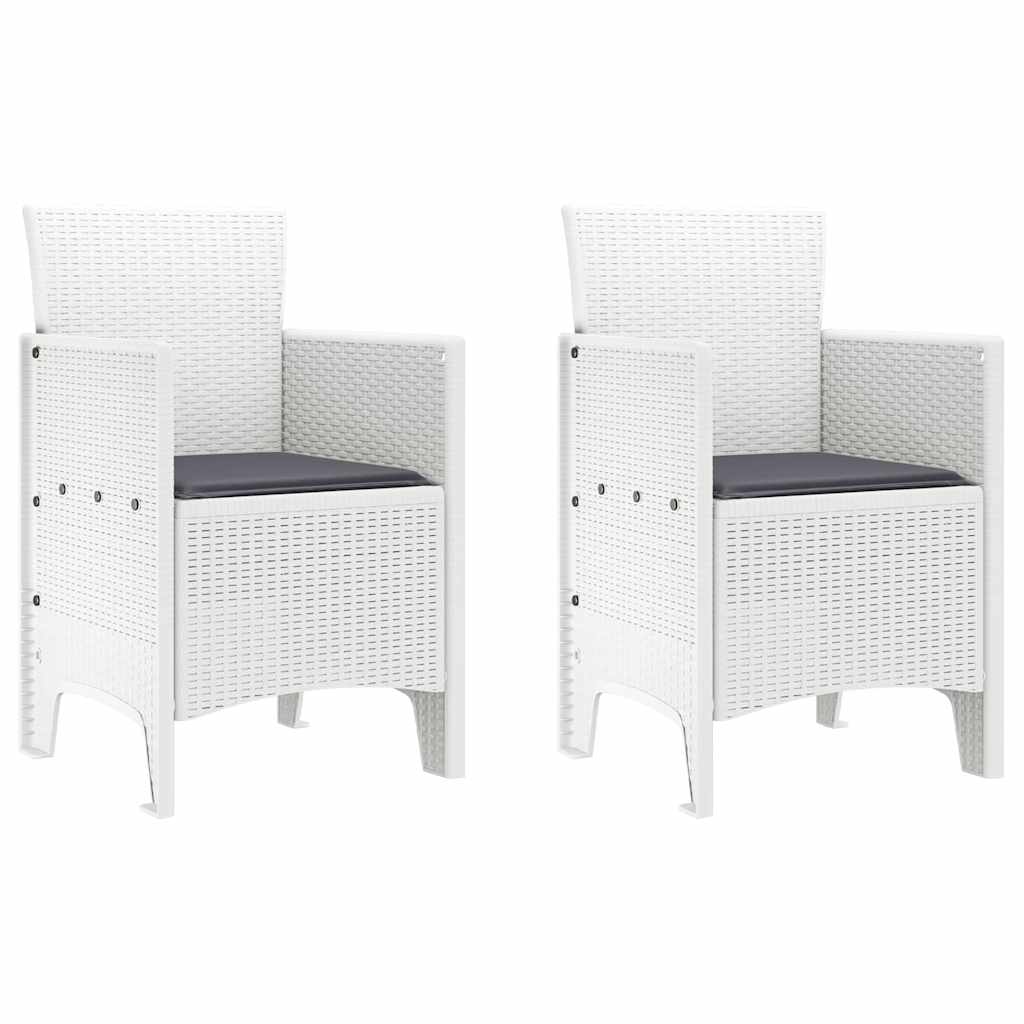 Ensemble de salle à manger pour jardin 3 pc Blanc Polypropylène - XIOS