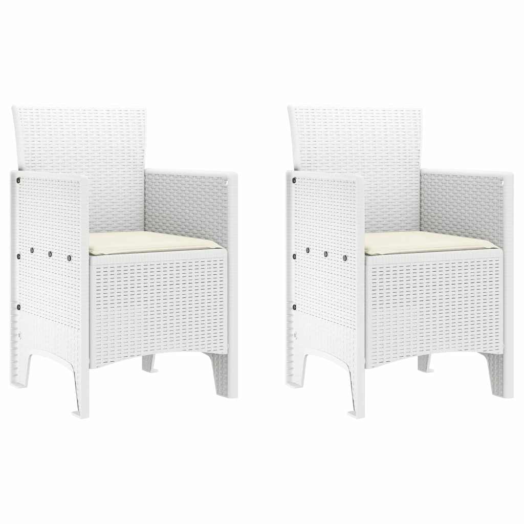 Ensemble de salle à manger pour jardin 3 pc Blanc Polypropylène - XIOS