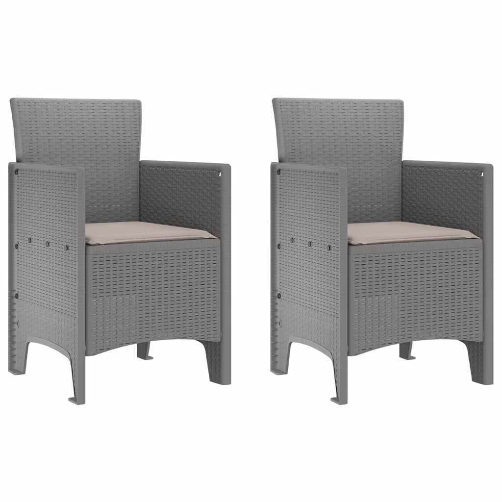 Ensemble de salle à manger pour jardin 3 pc Gris clair - XIOS