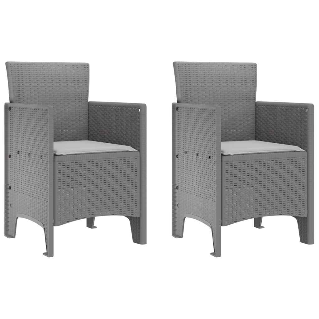 Ensemble de salle à manger pour jardin 3 pc Gris clair - XIOS