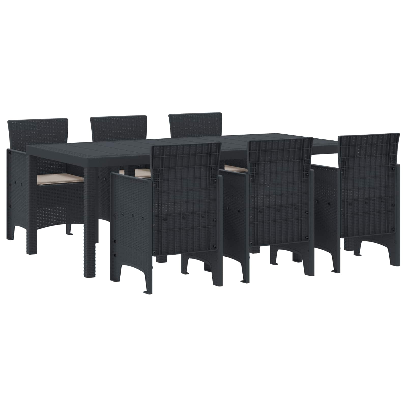 Ensemble de salle à manger pour jardin 7 pcs Anthracite - XIOS