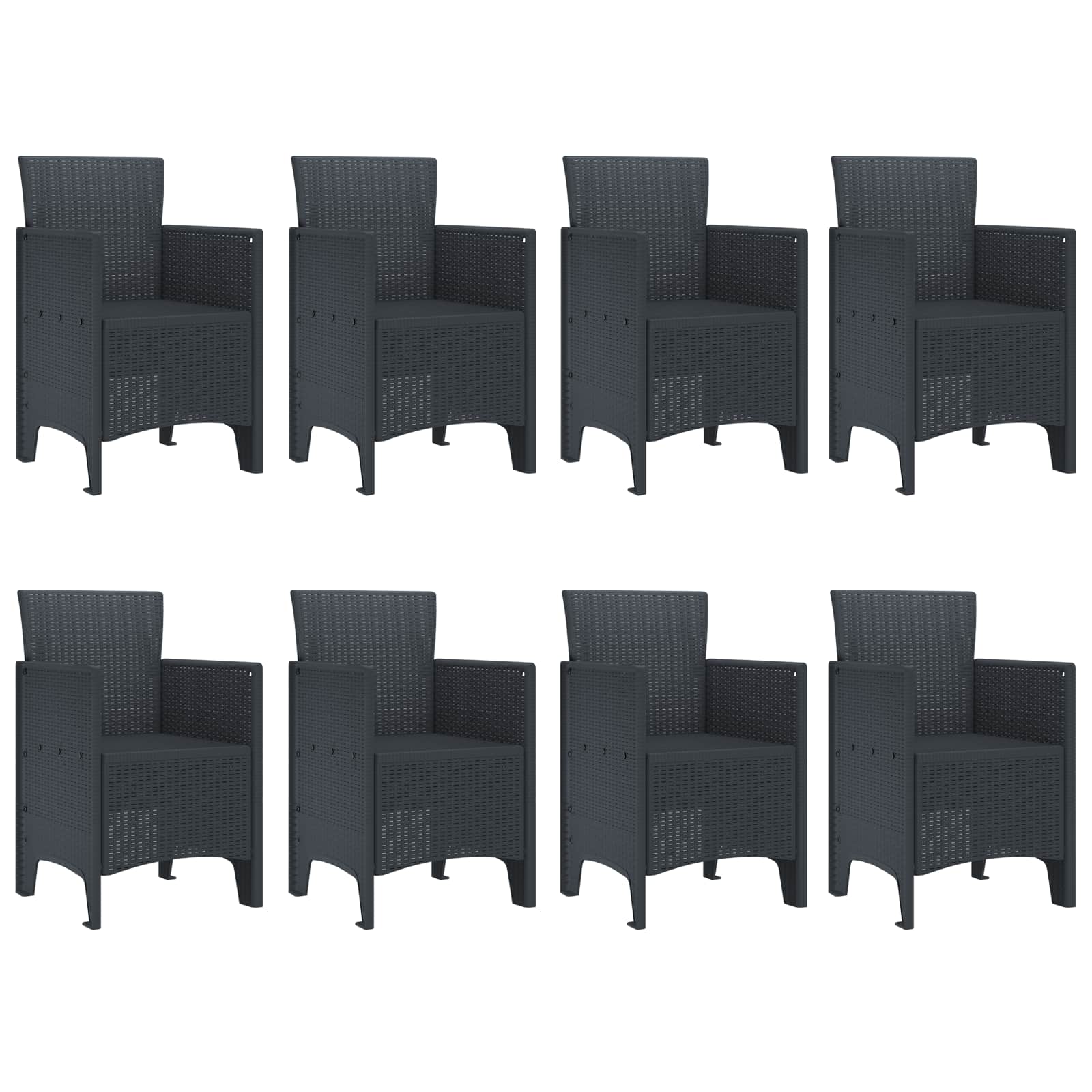 Ensemble de salle à manger pour jardin 9 pcs Anthracite - XIOS