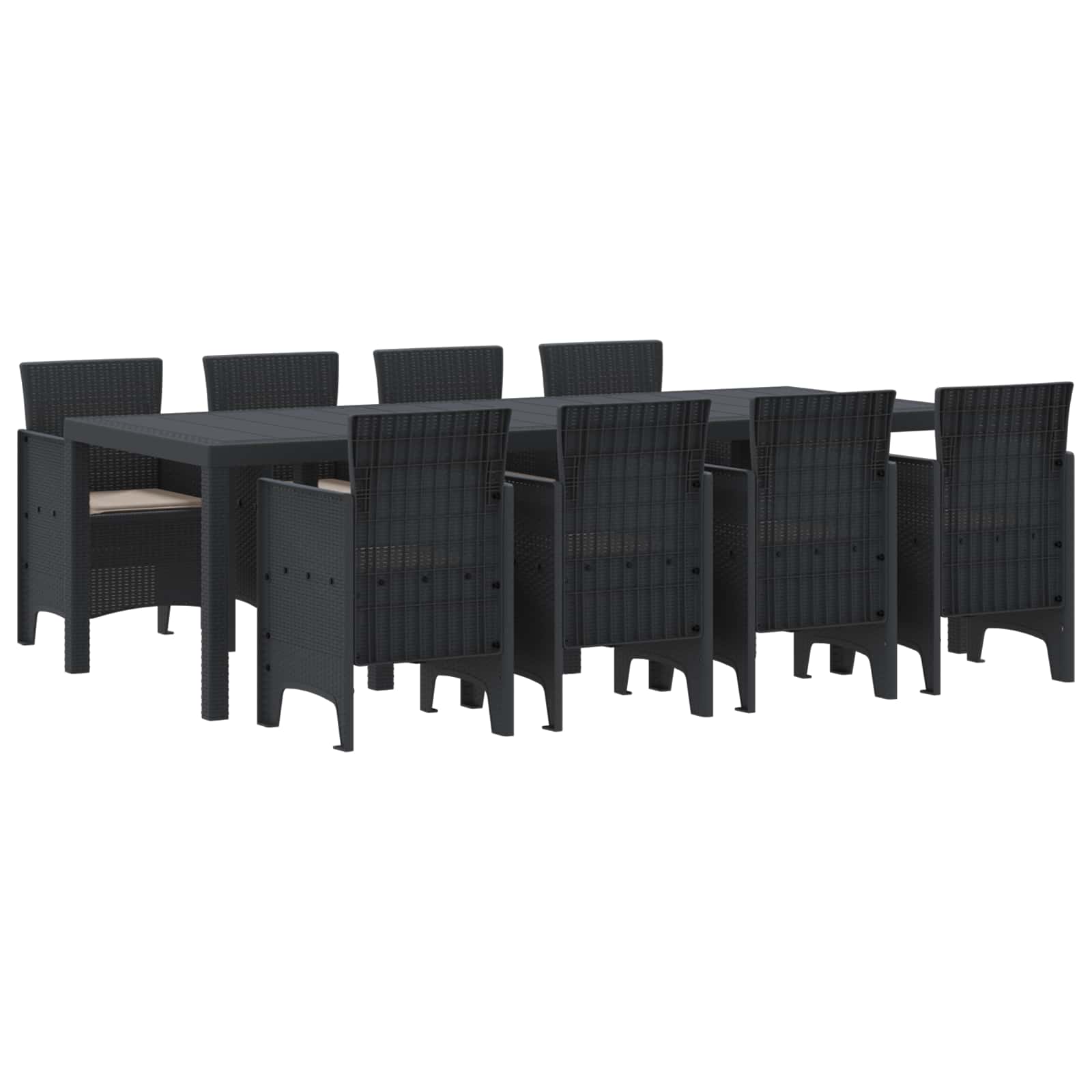 Ensemble de salle à manger pour jardin 9 pcs Anthracite - XIOS