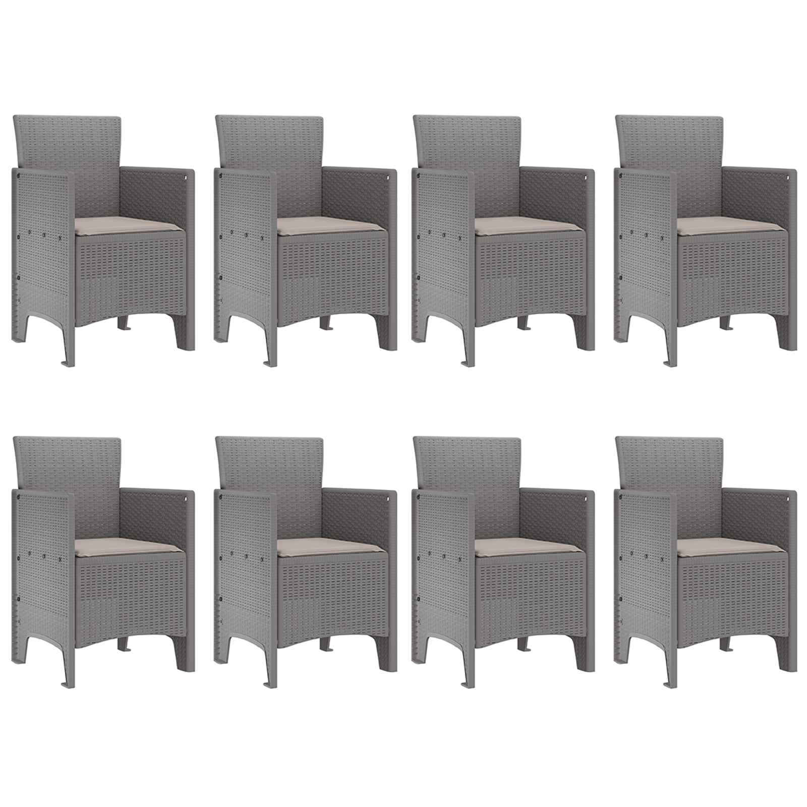 Ensemble de salle à manger pour jardin 9 pc Blanc Polypropylène - XIOS