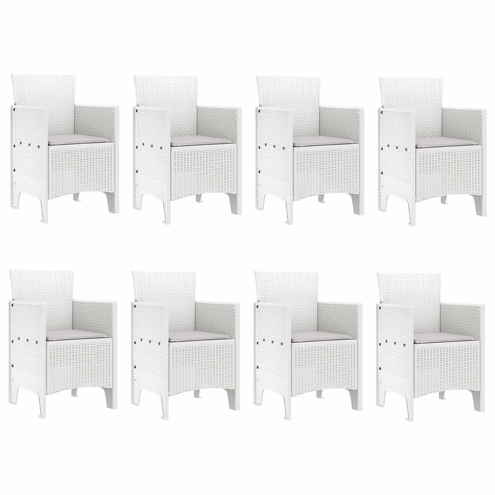 Ensemble de salle à manger pour jardin 9 pc Blanc Polypropylène - XIOS