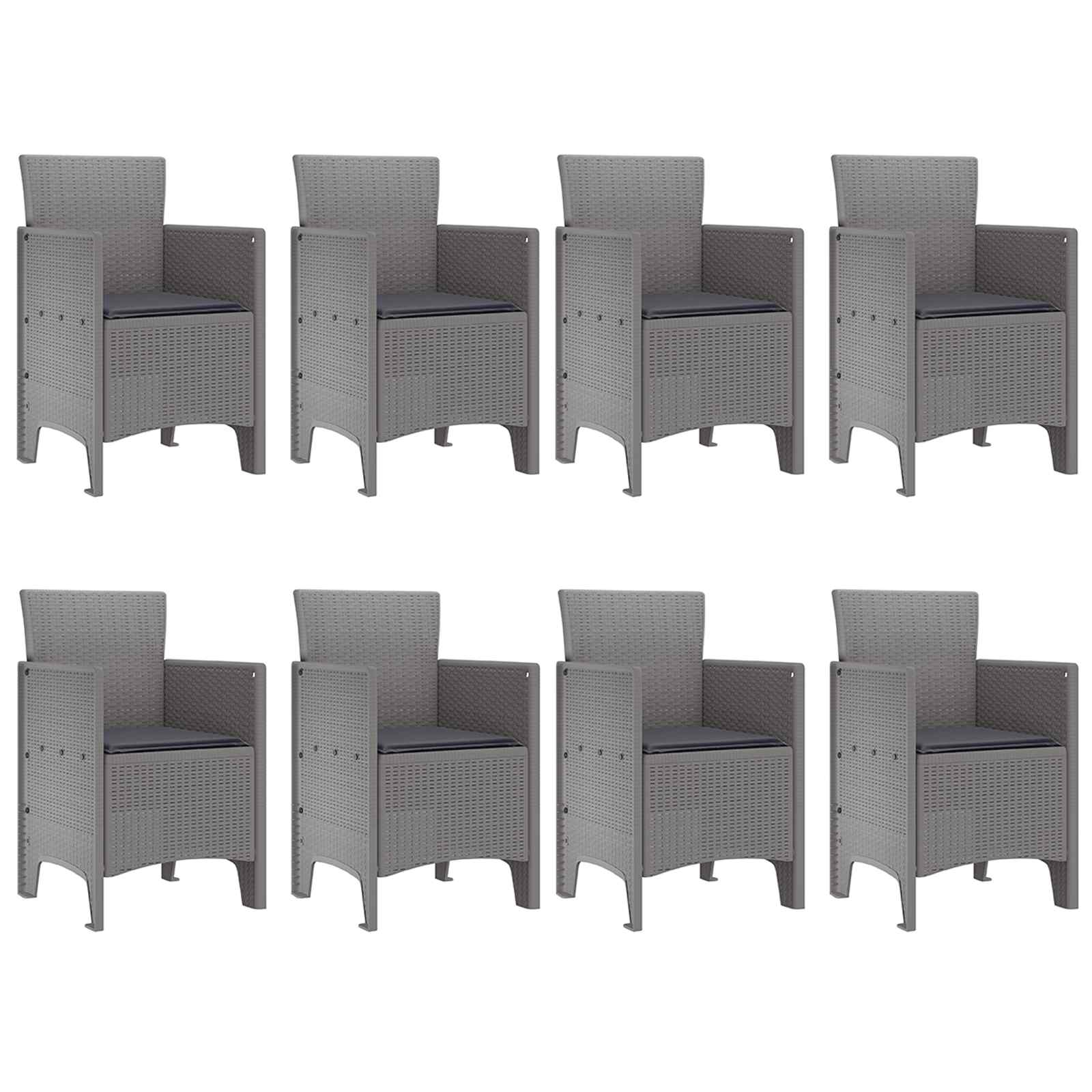 Ensemble de salle à manger pour jardin 9 pc Blanc Polypropylène - XIOS