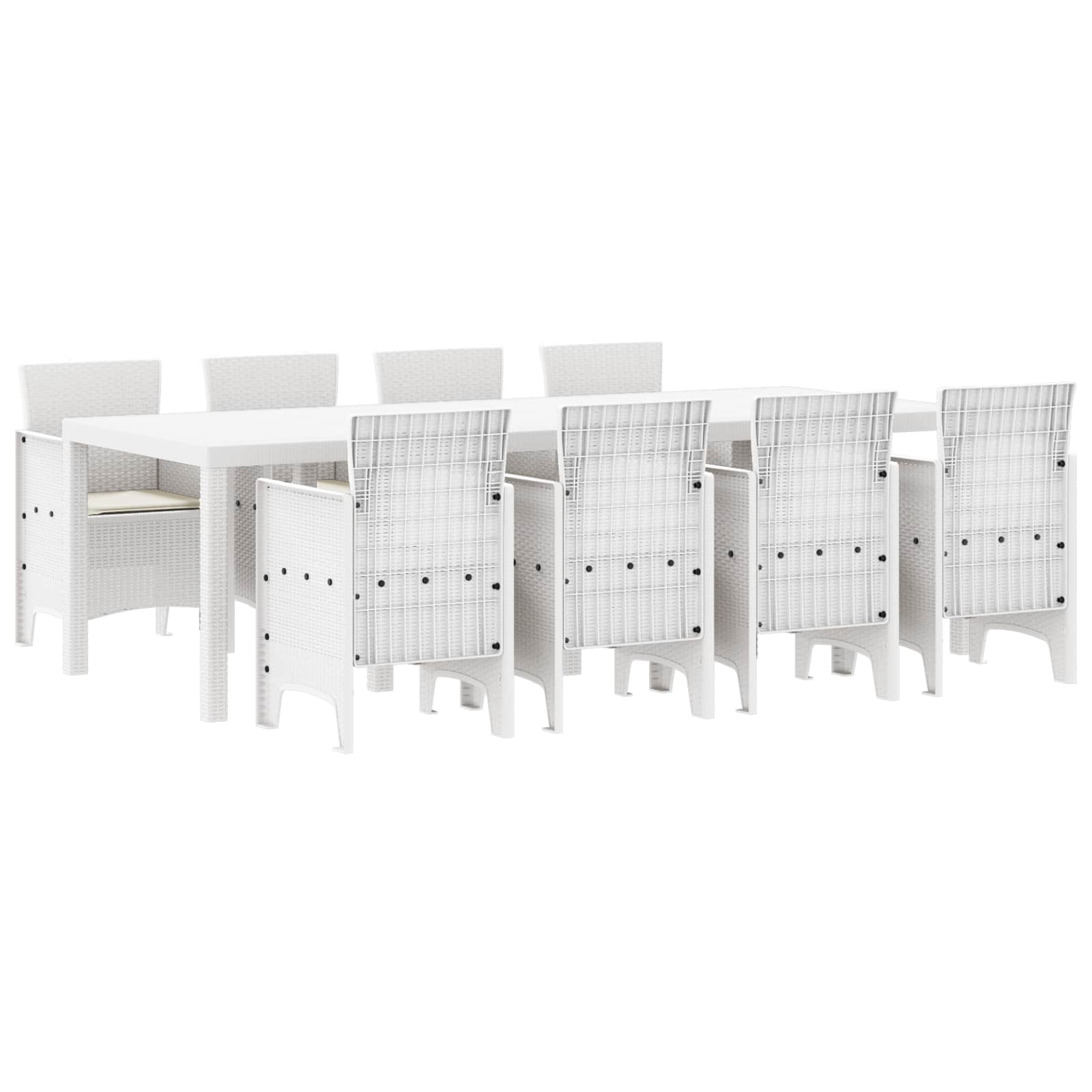 Ensemble de salle à manger pour jardin 9 pc Gris clair - XIOS