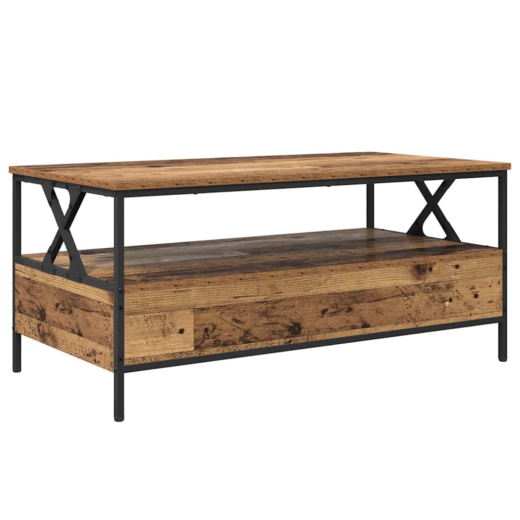 Table basse Bois ancien 100 x 51 x 45 cm Bois d'ingénierie - XIOS