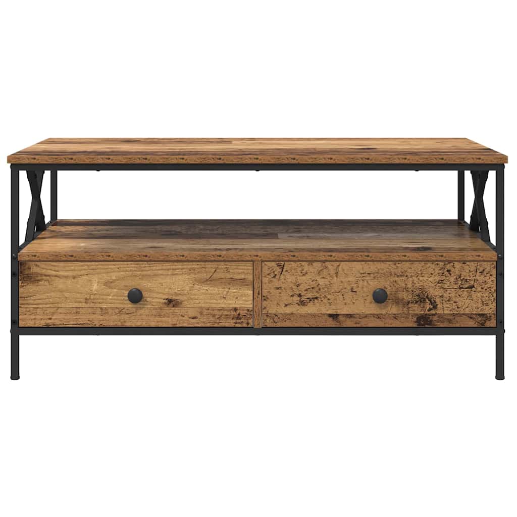 Table basse Bois ancien 100 x 51 x 45 cm Bois d'ingénierie - XIOS