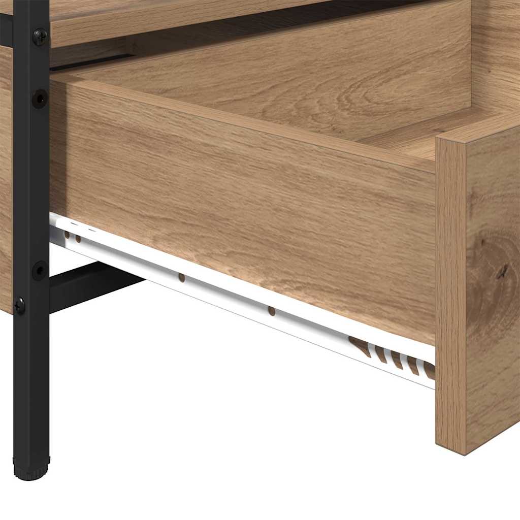 Table basse chêne artisanal 100 x 51 x 45 cm Bois d'ingénierie - XIOS