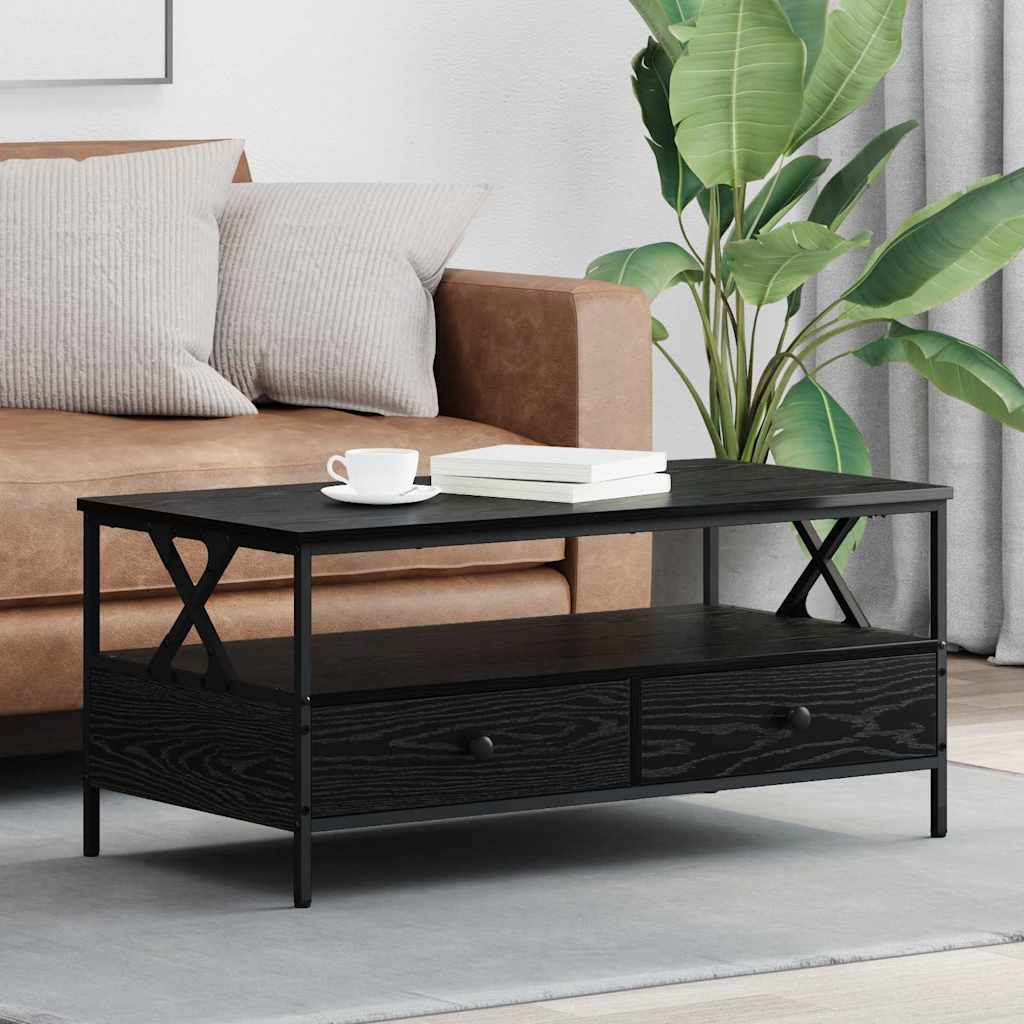Table basse Chêne noir 100 x 51 x 45 cm Bois d'ingénierie - XIOS