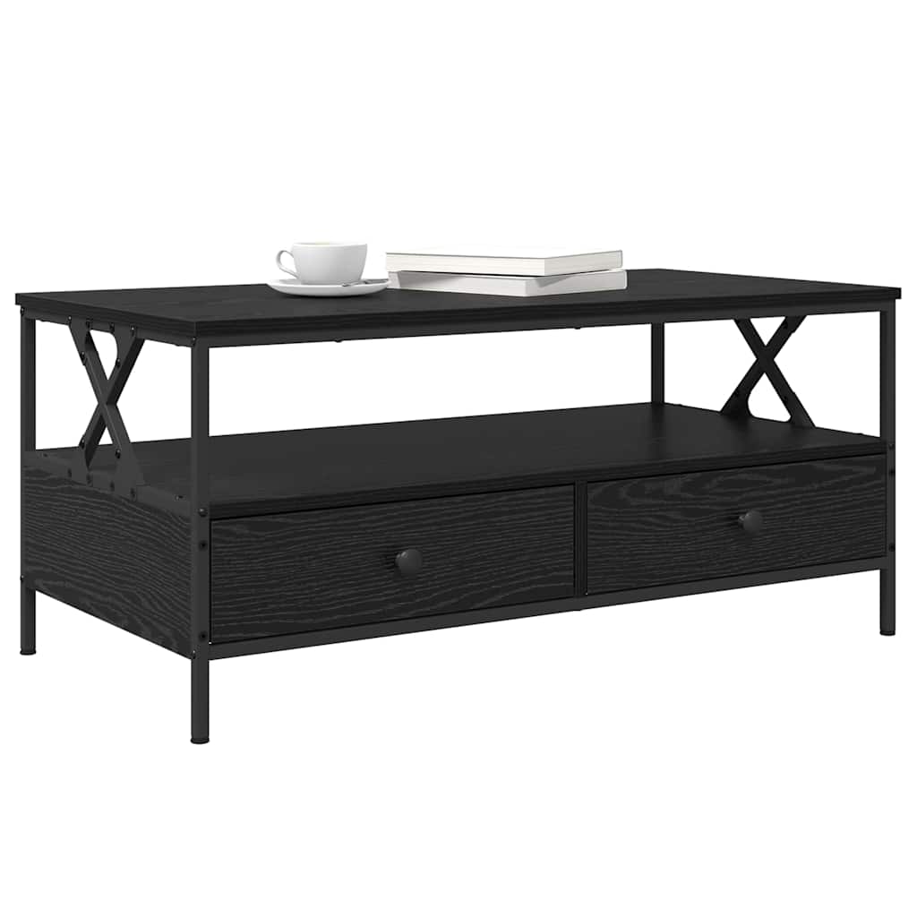 Table basse Chêne noir 100 x 51 x 45 cm Bois d'ingénierie - XIOS