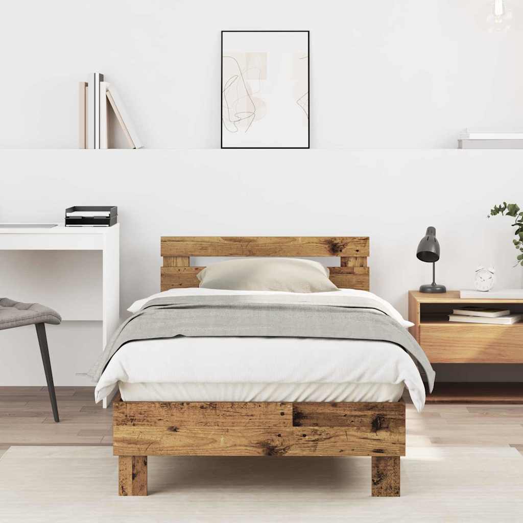 Cadre de lit Bois ancien 203 x 95 x 70 cm Bois d'ingénierie - XIOS