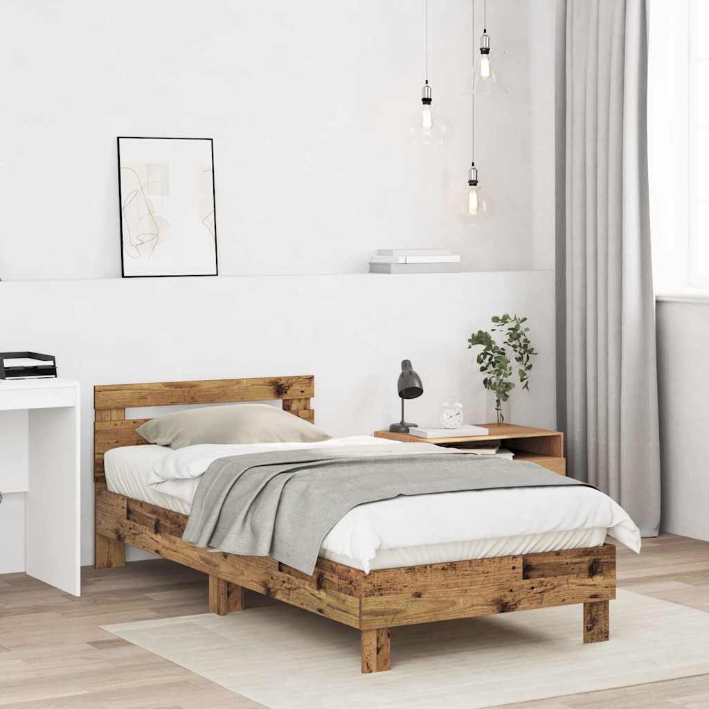 Cadre de lit Bois ancien 203 x 95 x 70 cm Bois d'ingénierie - XIOS