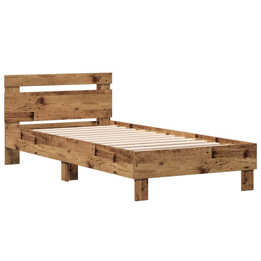 Cadre de lit Bois ancien 203 x 95 x 70 cm Bois d'ingénierie - XIOS