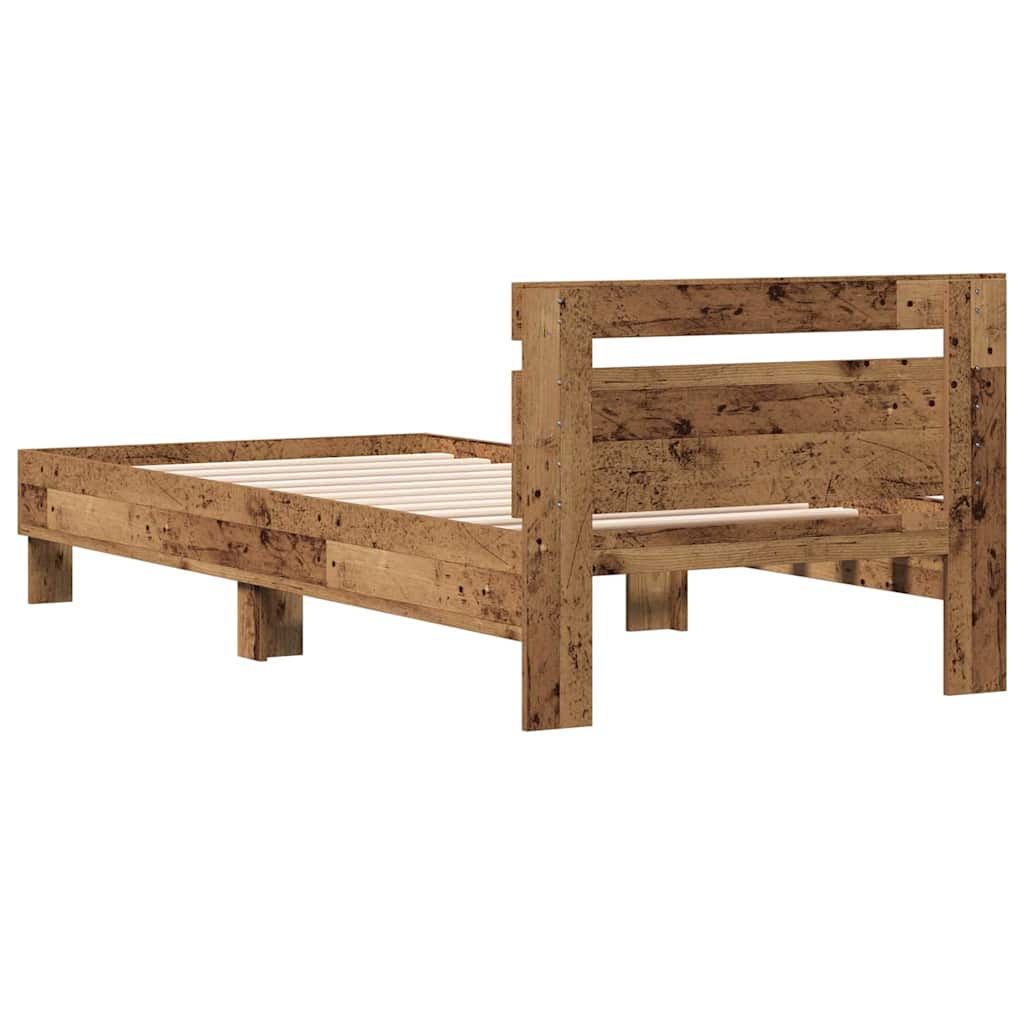 Cadre de lit Bois ancien 203 x 95 x 70 cm Bois d'ingénierie - XIOS