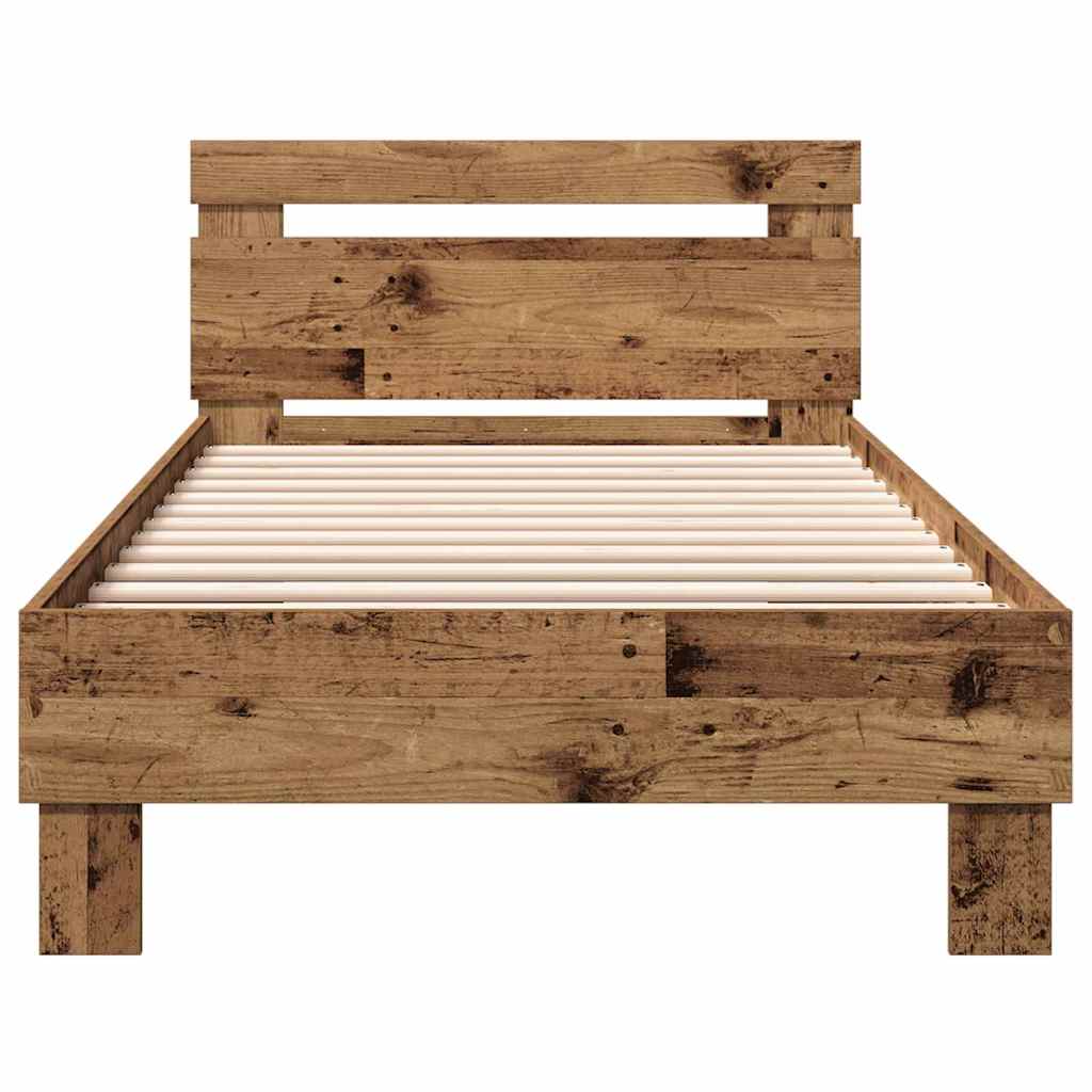 Cadre de lit Bois ancien 203 x 95 x 70 cm Bois d'ingénierie - XIOS