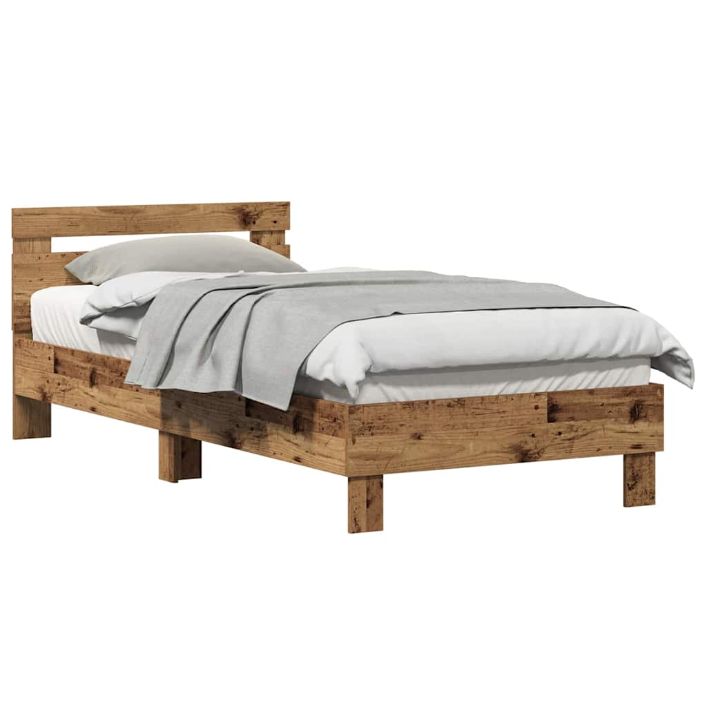 Cadre de lit Bois ancien 203 x 95 x 70 cm Bois d'ingénierie - XIOS