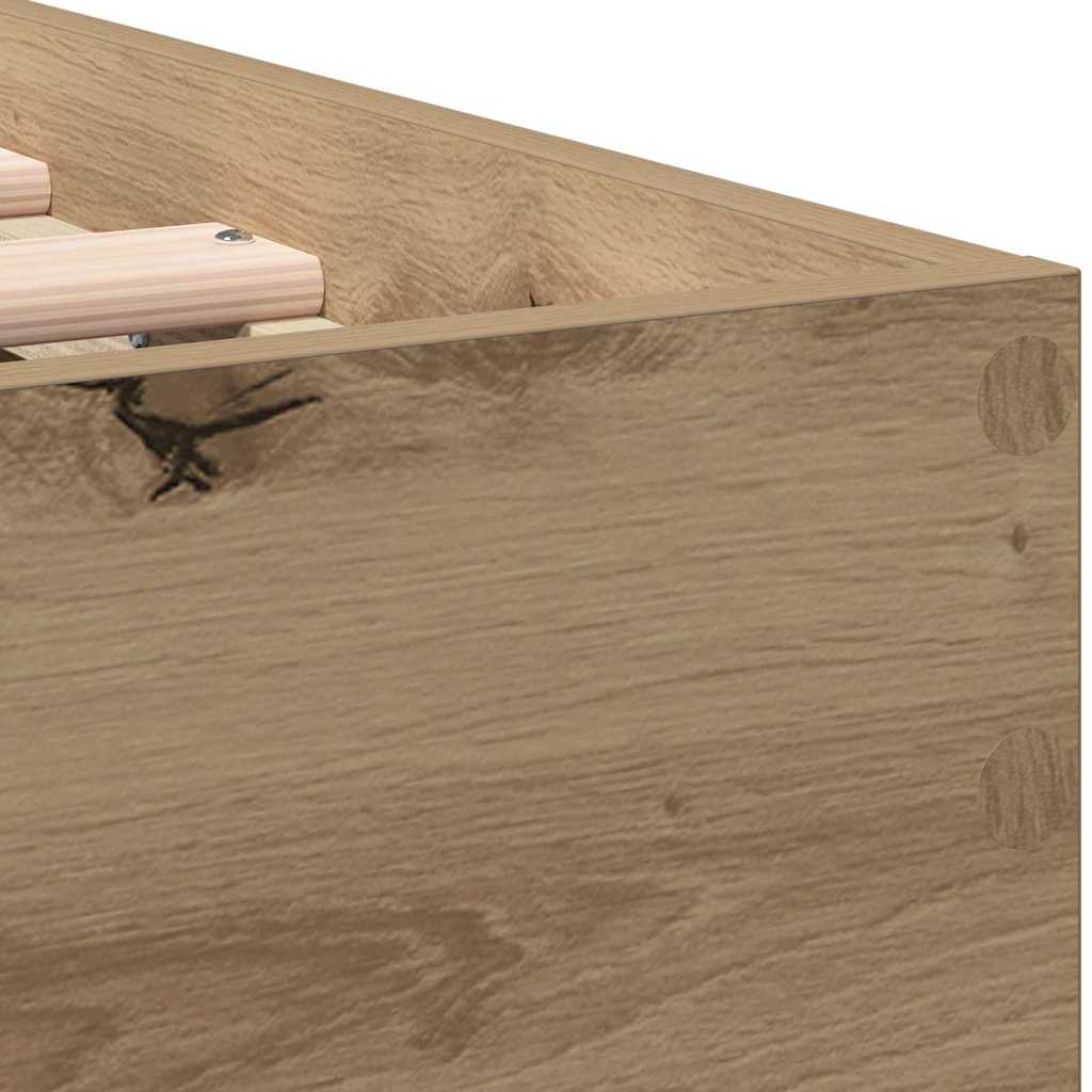 Cadre de lit Chêne artisanal 203 x 95 x 70 cm Bois d'ingénierie