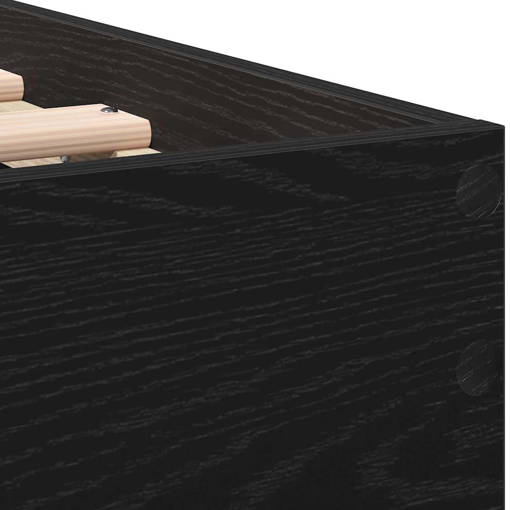 Cadre de lit Chêne noir 203 x 95 x 70 cm Bois d'ingénierie - XIOS