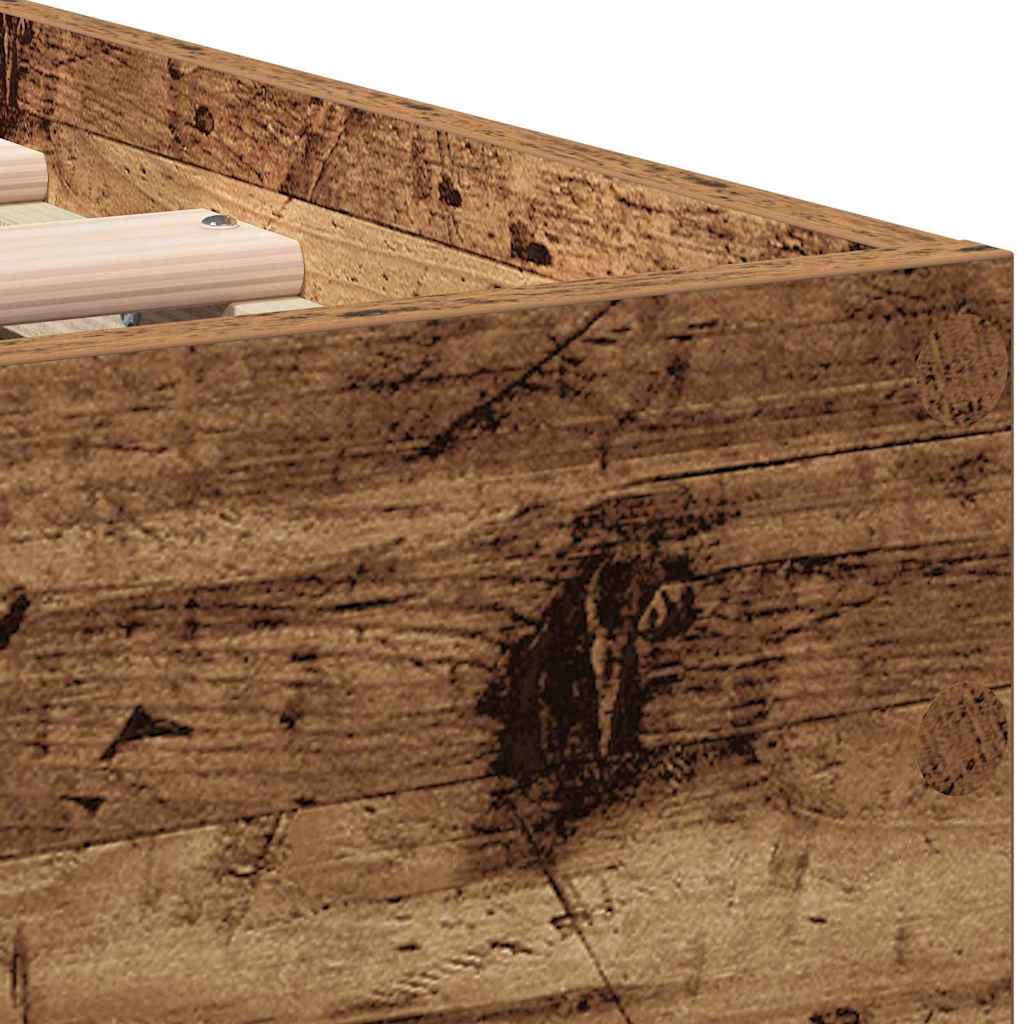 Cadre de lit Bois Ancien 193 x 95 x 88 cm Chêne Massif - XIOS