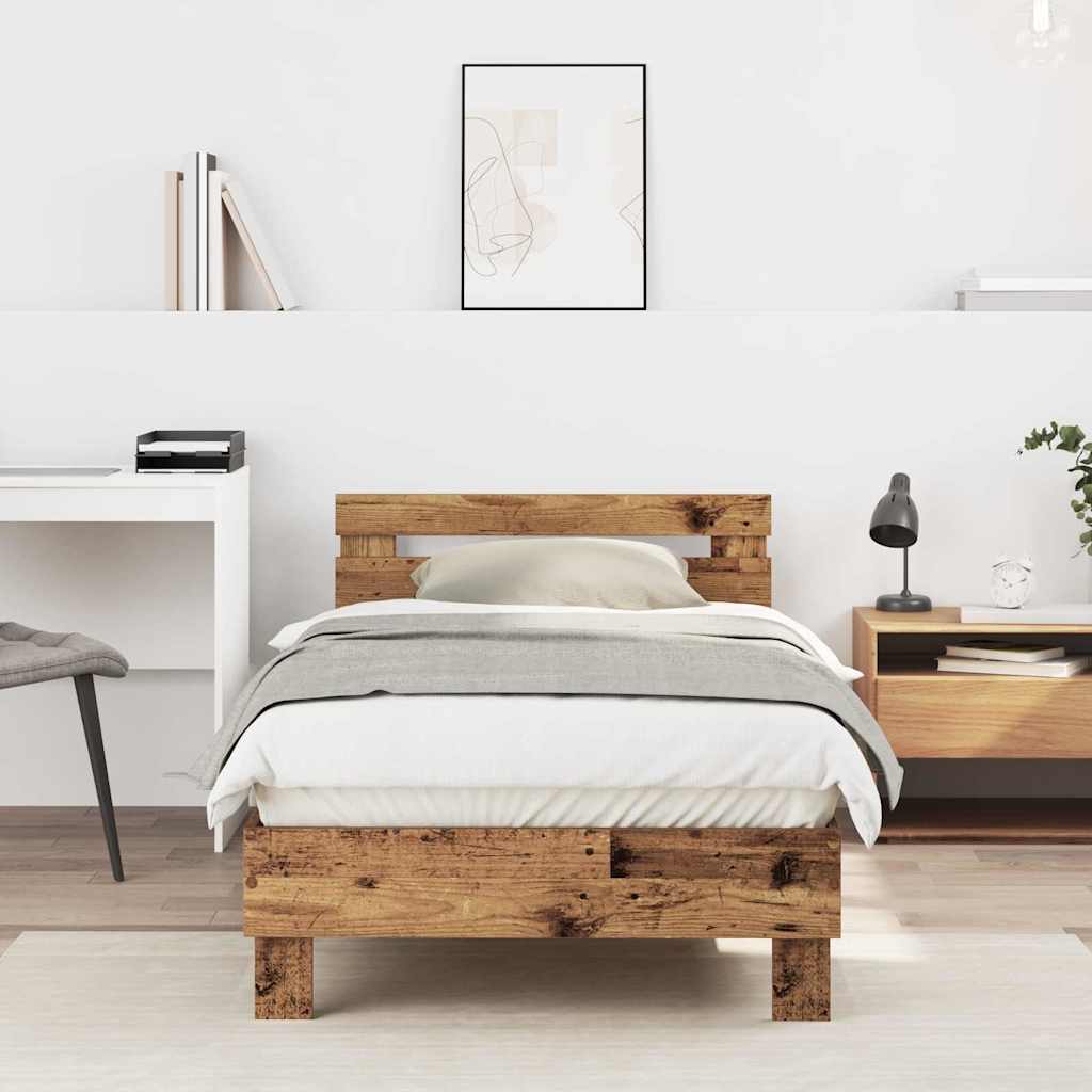 Cadre de lit Bois ancien 193 x 95 x 88 cm Bois d'ingénierie - XIOS