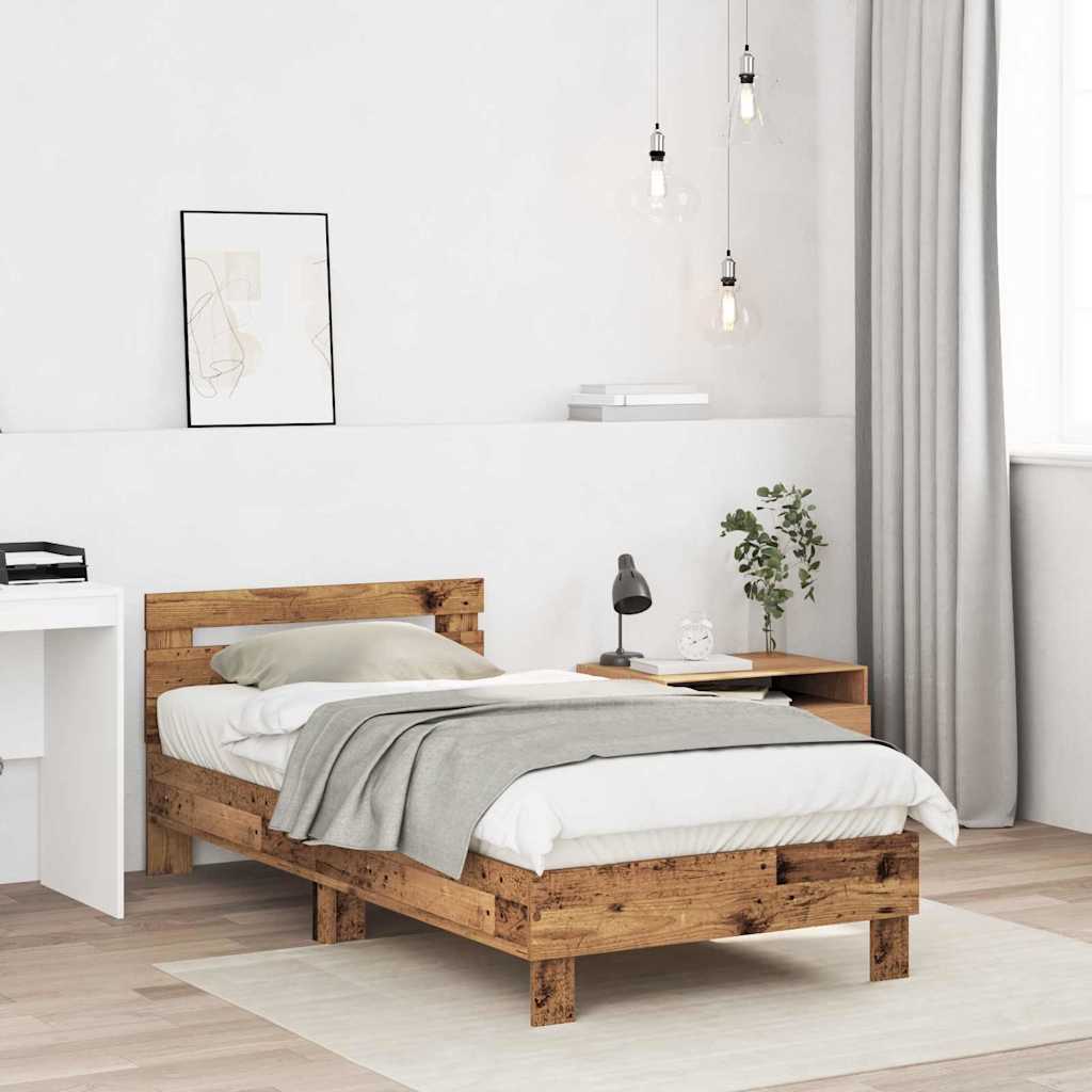 Cadre de lit Bois ancien 193 x 95 x 88 cm Bois d'ingénierie - XIOS