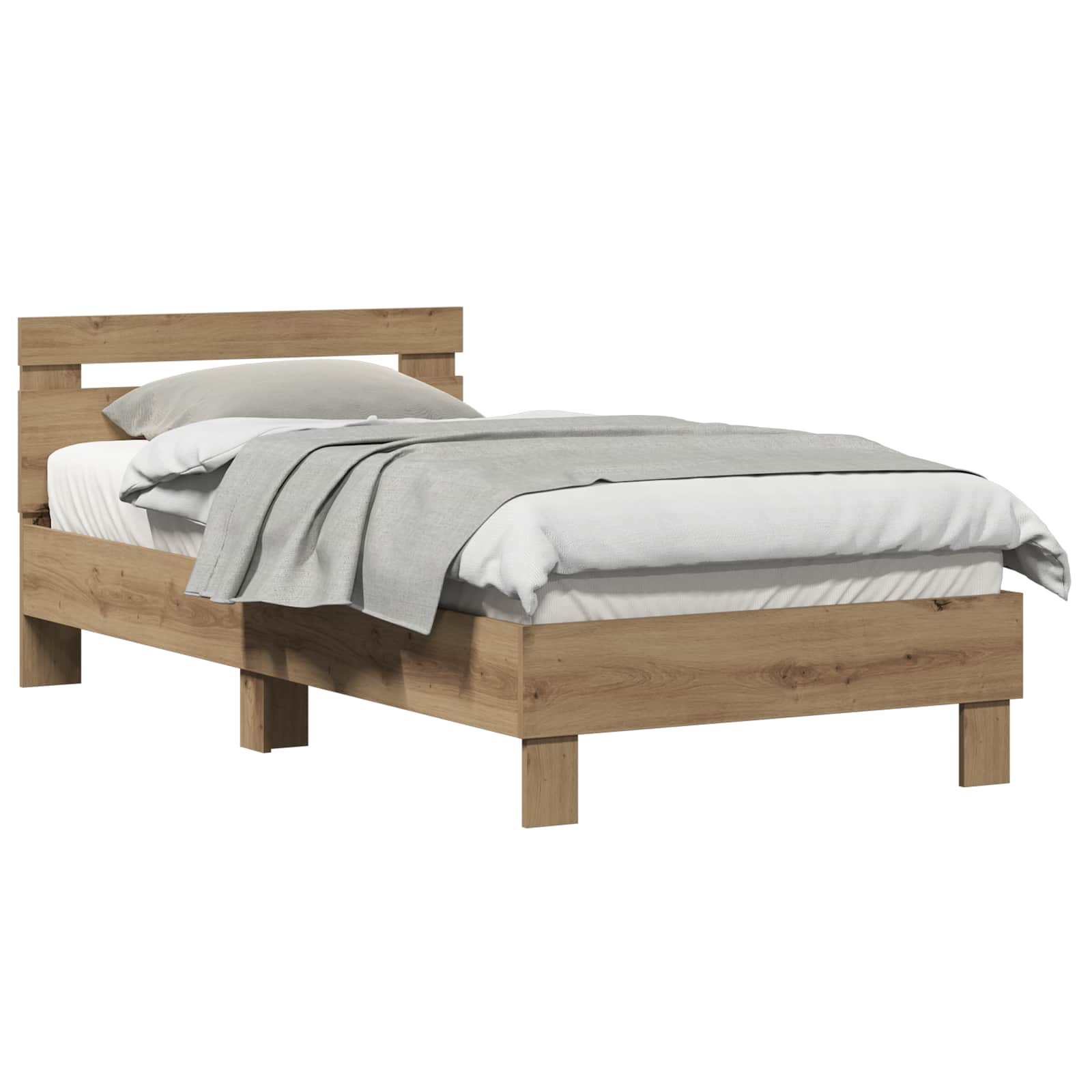 Cadre de lit Chêne artisanal 193 x 95 x 88 cm Bois d'ingénierie - XIOS