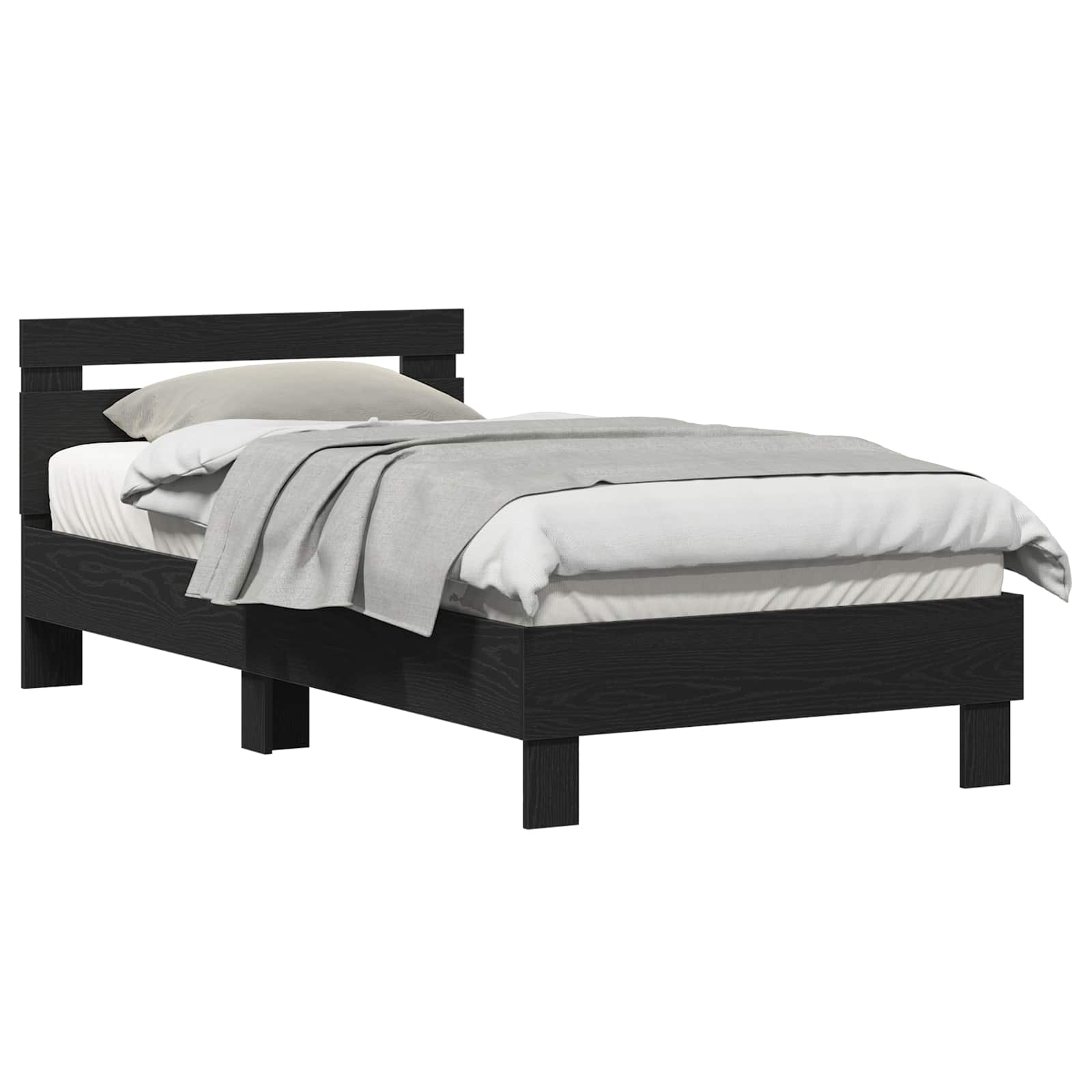 Cadre de lit Chêne noir 193 x 95 x 88 cm Bois d'ingénierie - XIOS