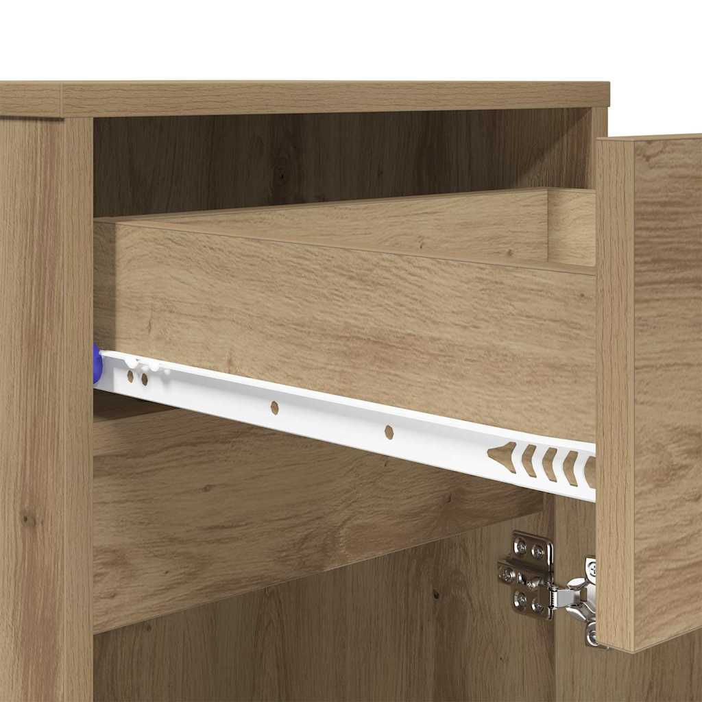 Armoire de chevet LED chêne artisanal 38 x 34 x 61 cm - XIOS