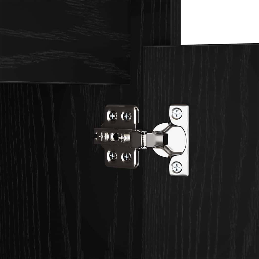Armoire de chevet LED avec tiroir Chêne noir 38 x 34 x 61 cm - XIOS