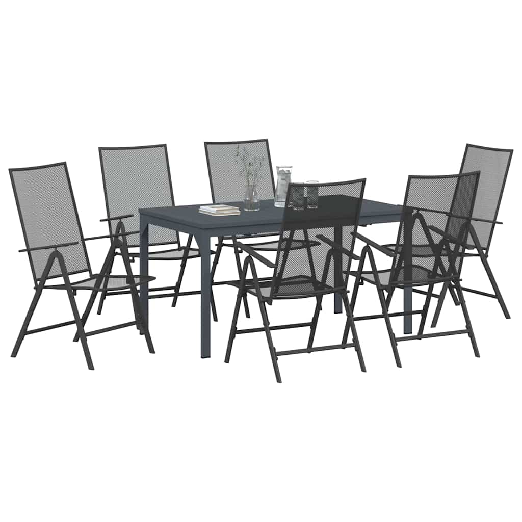 Ensemble de salle à manger pour jardin 7 pcs Anthracite - XIOS