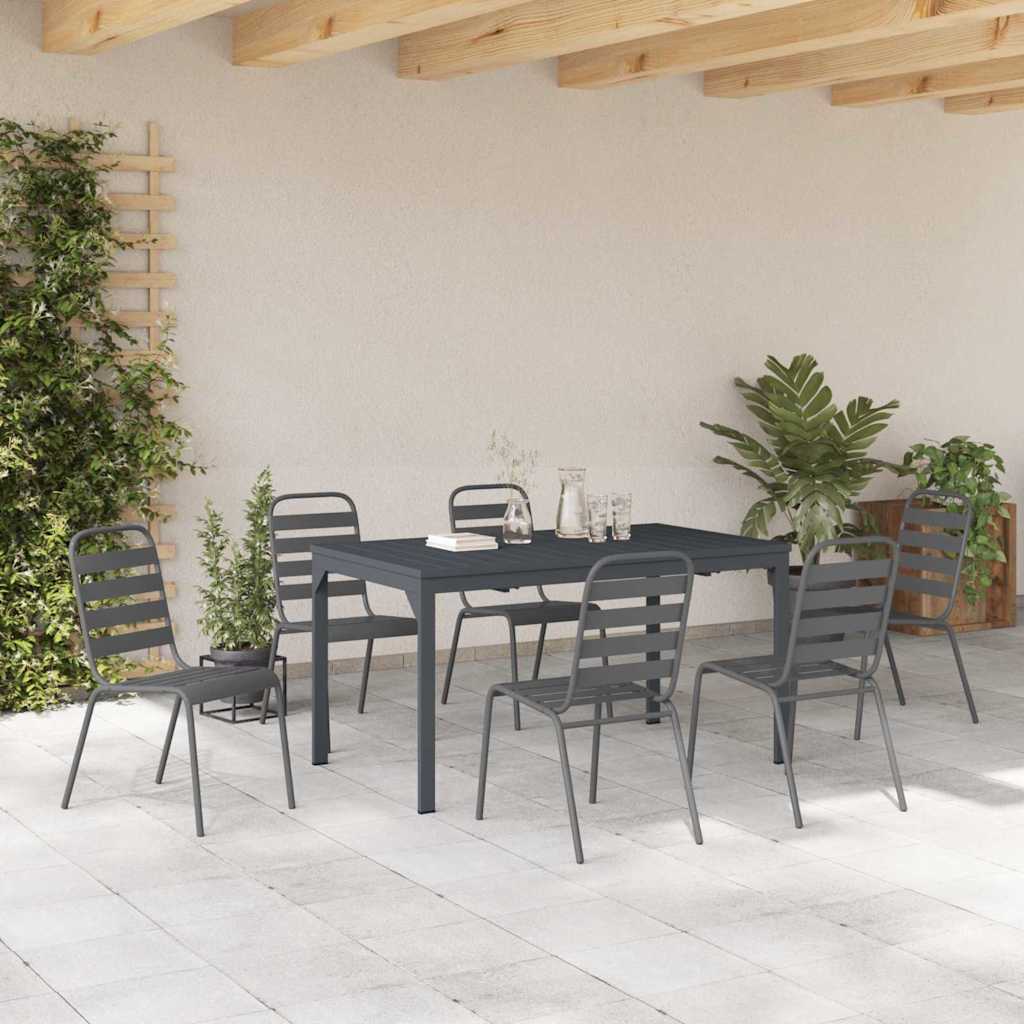 Ensemble de salle à manger pour jardin 7 pcs Anthracite - XIOS