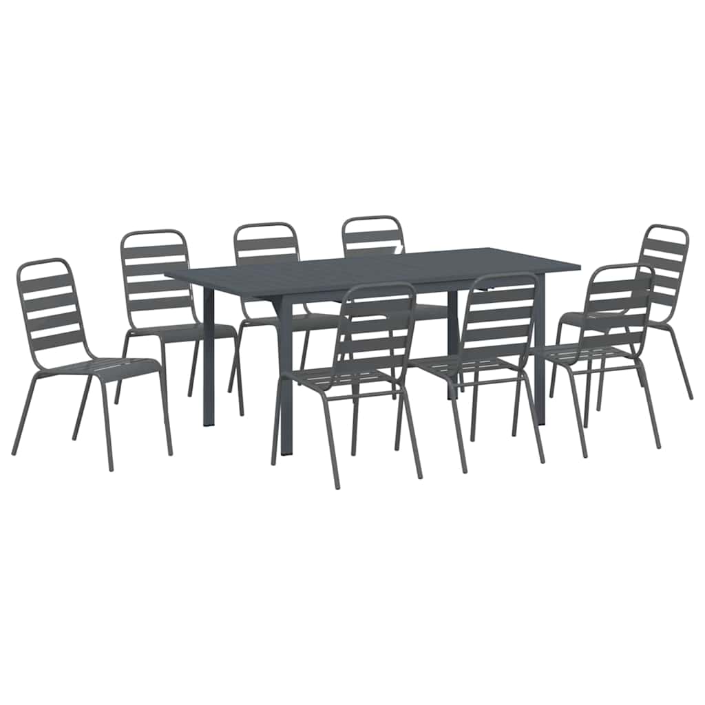 Ensemble de salle à manger pour jardin 9 pcs Anthracite - XIOS