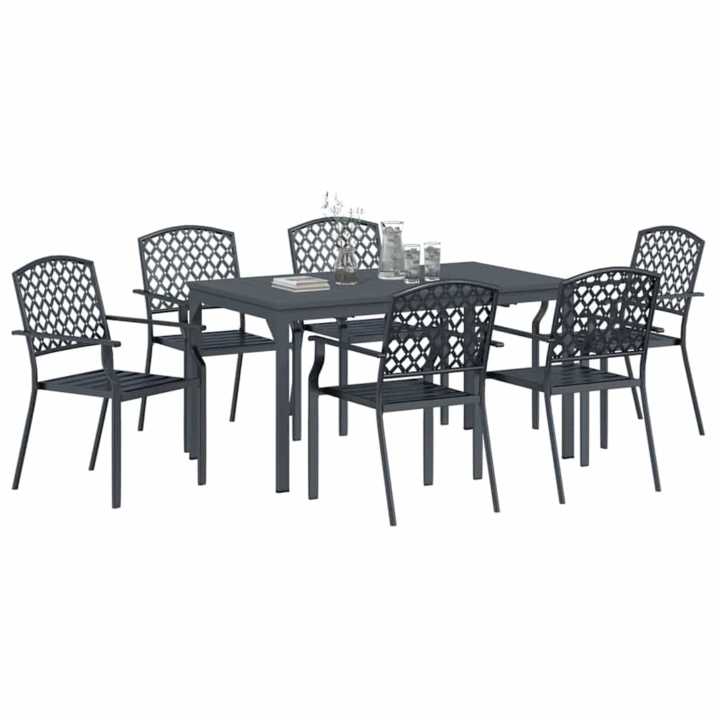 Ensemble de salle à manger pour jardin 7 pcs Anthracite - XIOS