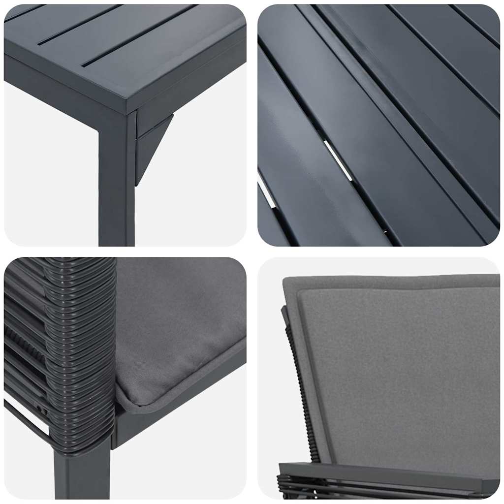 Ensemble de salle à manger pour jardin 7 pcs Anthracite - XIOS
