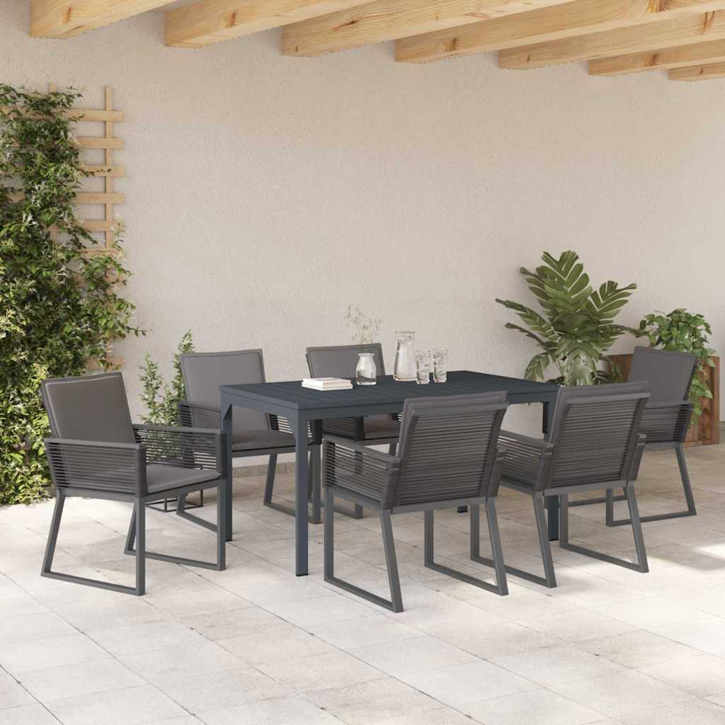 Ensemble de salle à manger pour jardin 7 pcs Anthracite - XIOS
