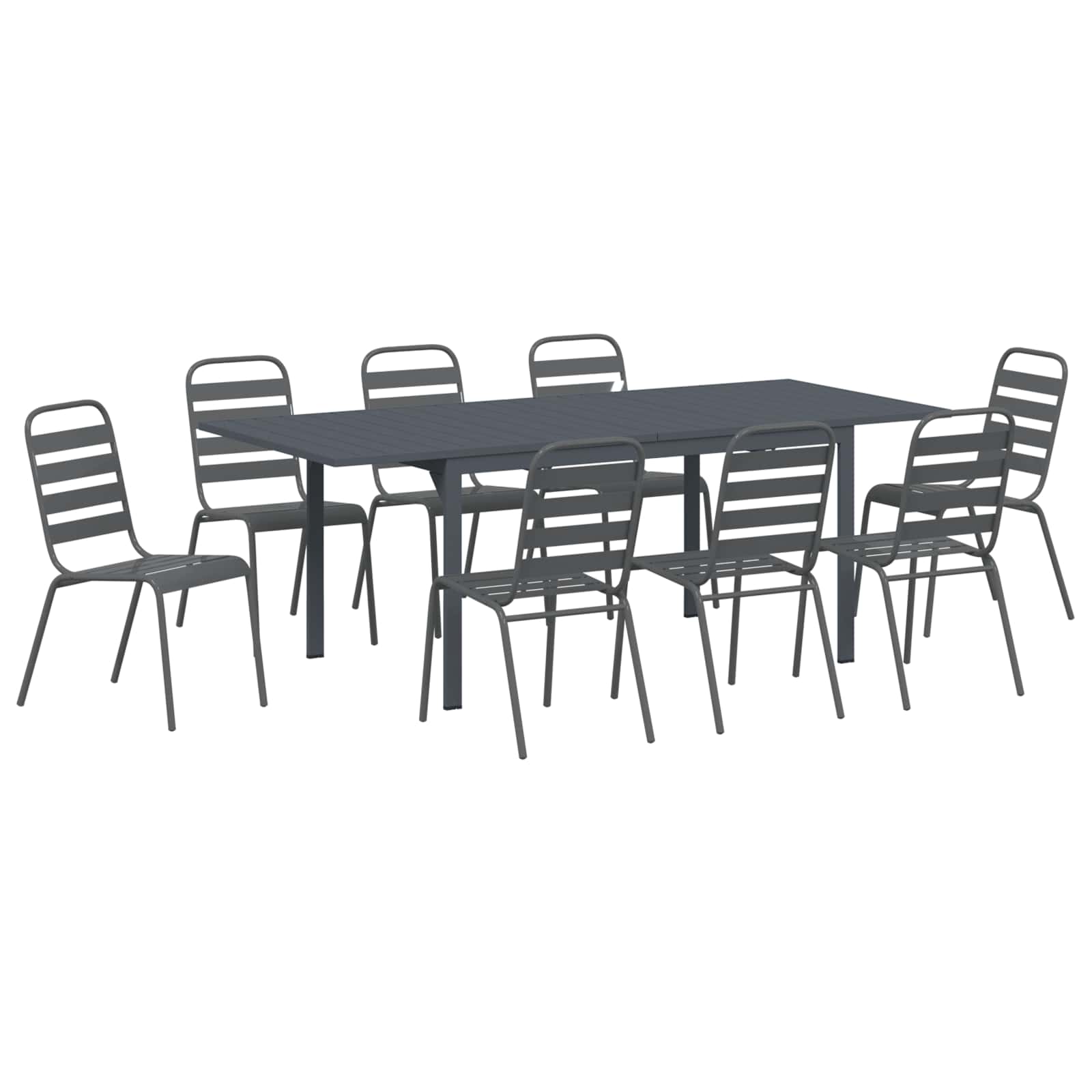 Ensemble de salle à manger pour jardin 9 pcs Anthracite - XIOS