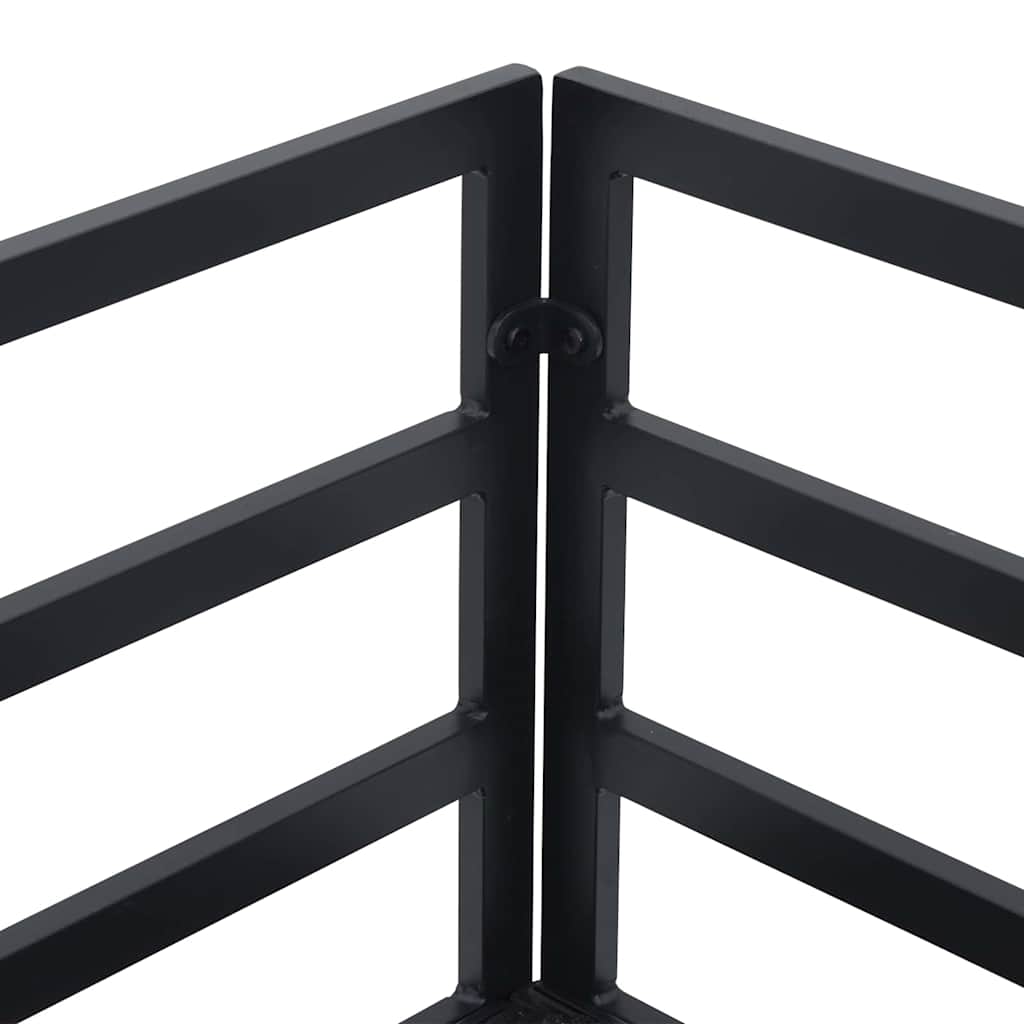 Ensemble de canapé de jardin 5 pcs Noir Métal - XIOS