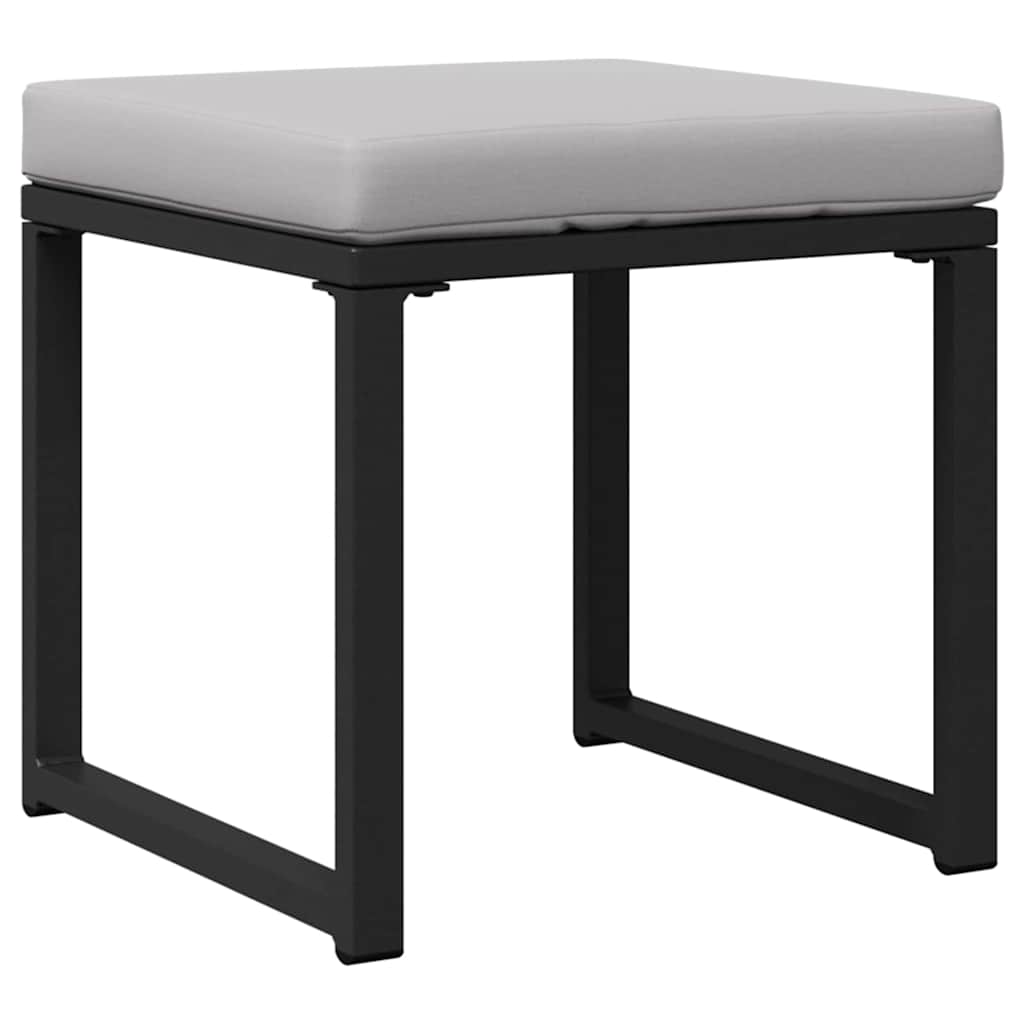 Ensemble de canapé de jardin avec coussin 6 pcs Noir Acier - XIOS