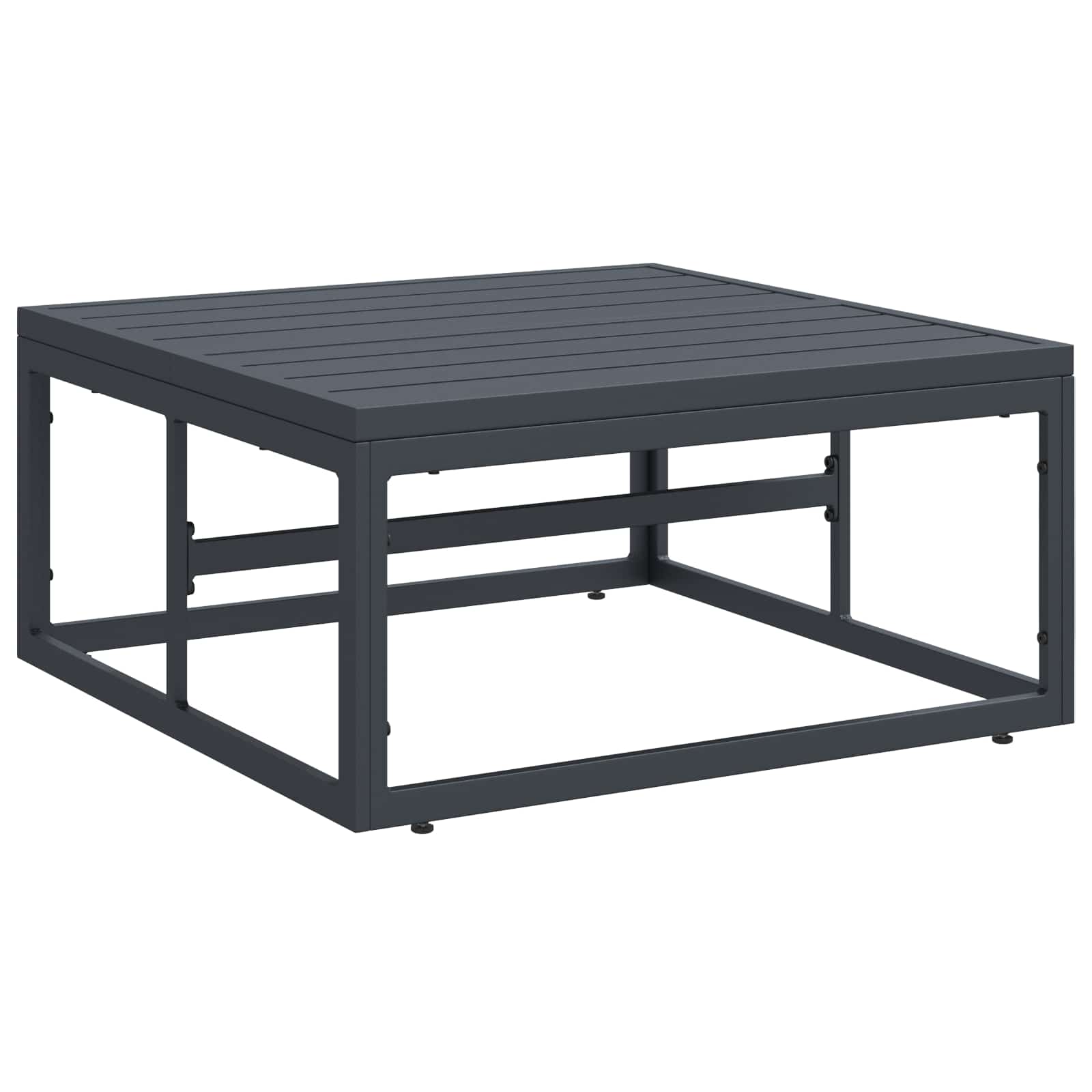 Ensemble de canapé de jardin avec coussin 7 pcs Noir Acier - XIOS