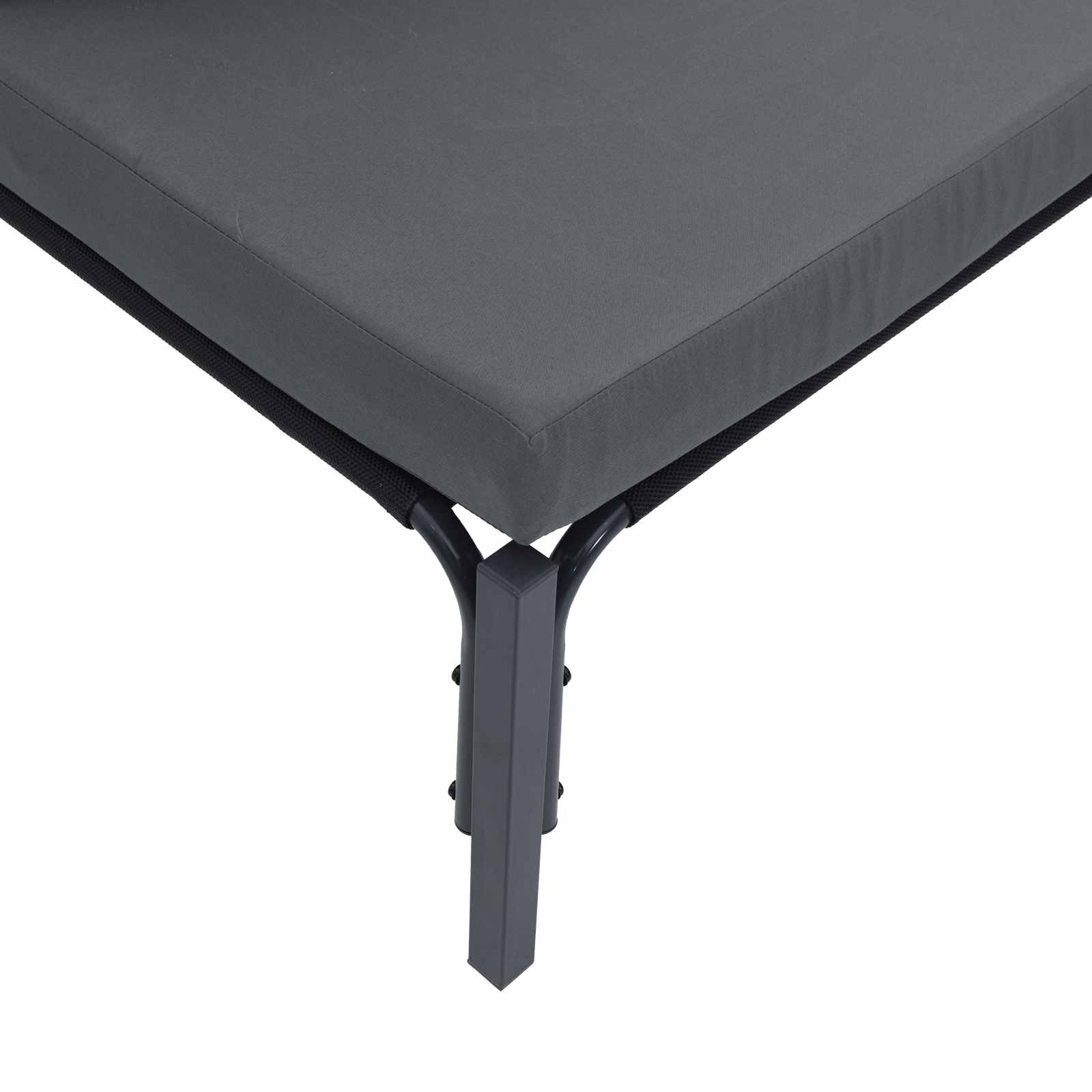 Ensemble de canapé de jardin avec coussin 5 pcs Noir Acier - XIOS