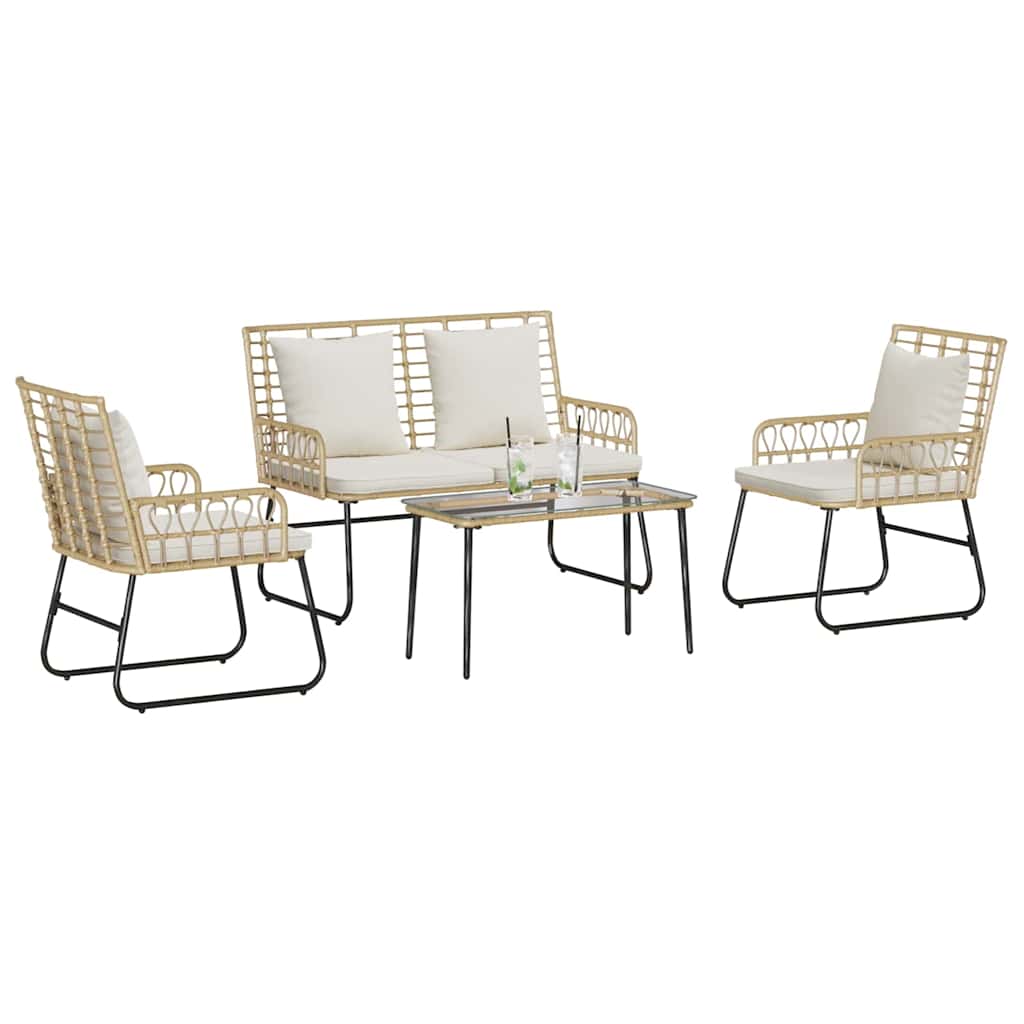 Ensemble de meubles de jardin 4 pcs Noir et anthracite - XIOS