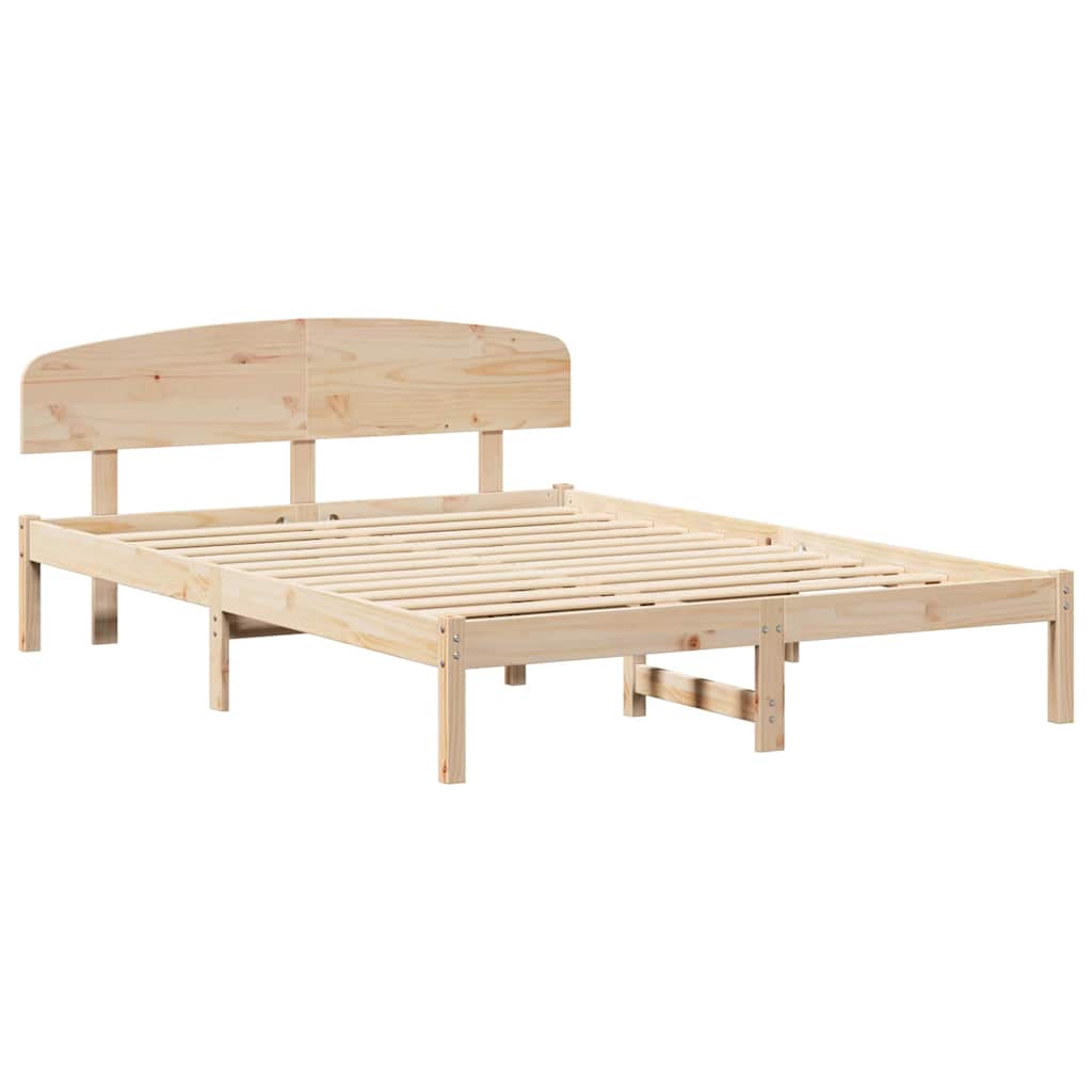 Cadre de lit Marron 160 x 200 cm Bois de pin massif - XIOS