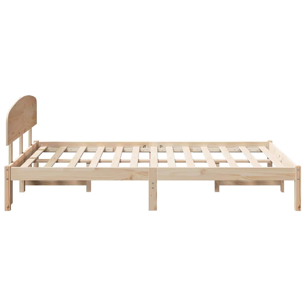 Cadre de lit Marron 140 x 190 cm Bois de pin massif - XIOS