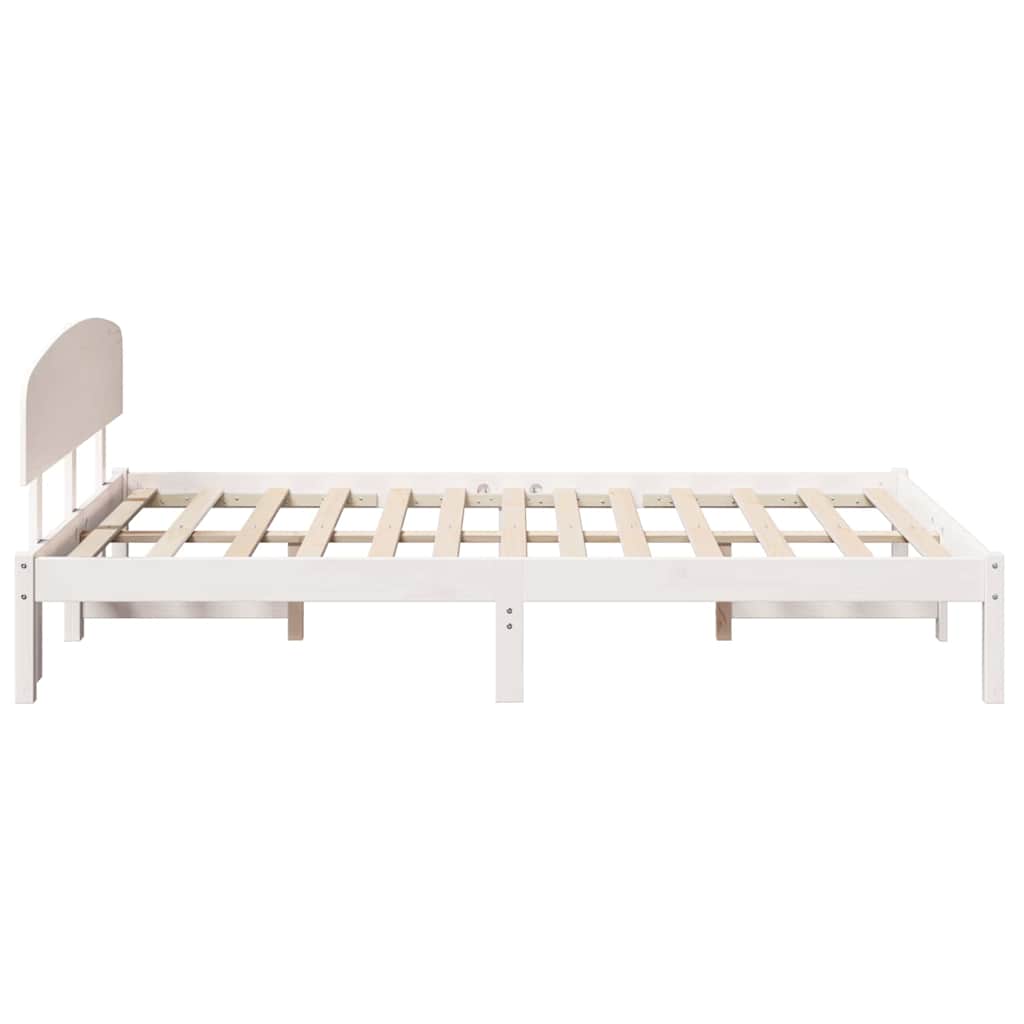 Cadre de lit Blanc 120 x 190 cm Bois de pin massif - XIOS