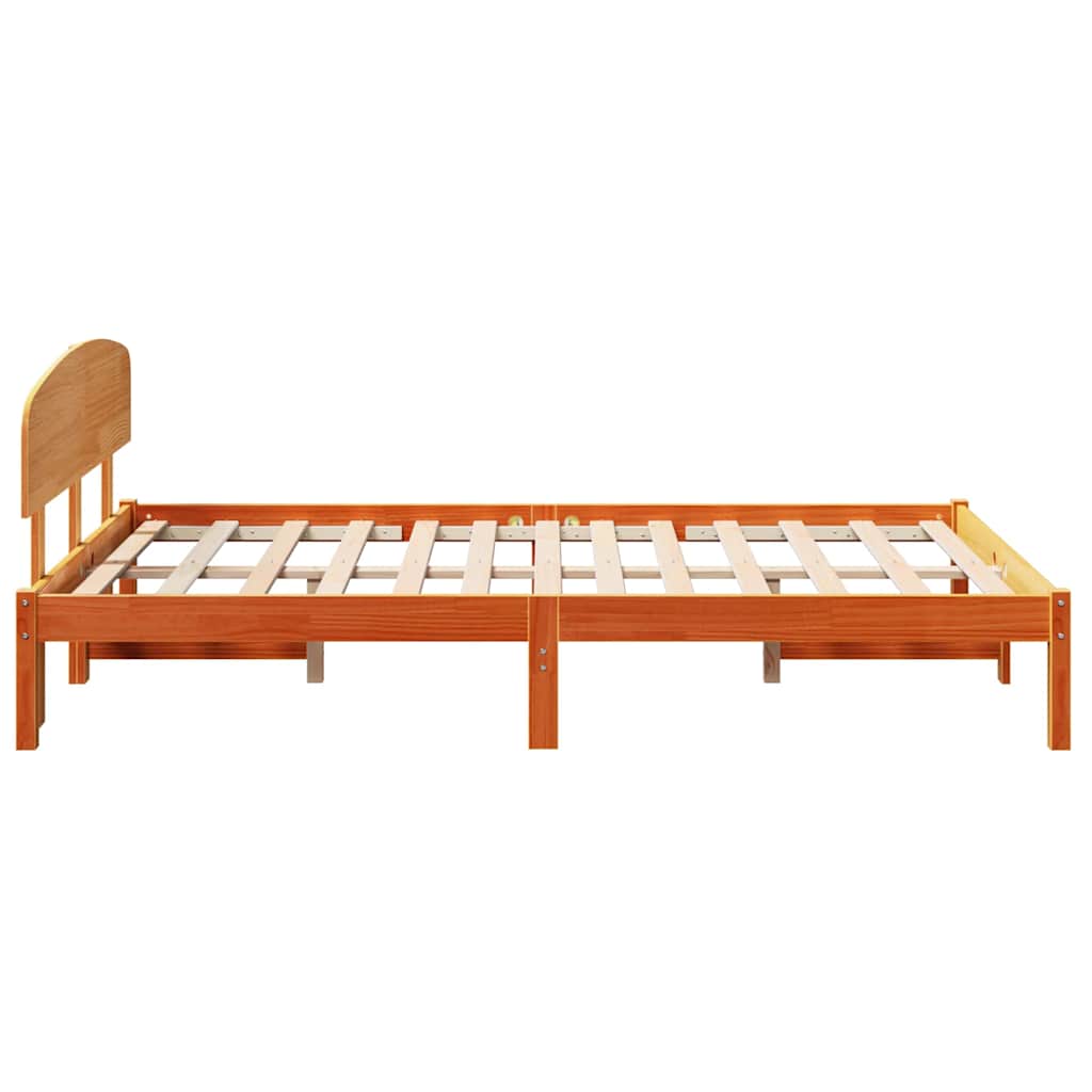Cadre de lit Marron 120 x 190 cm Bois de pin massif - XIOS