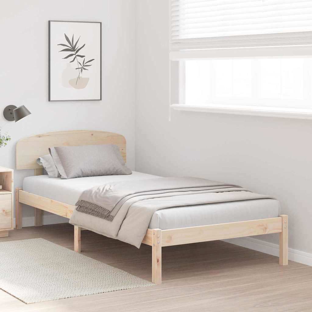 Cadre de lit Marron 80 x 200 cm Bois de pin massif - XIOS