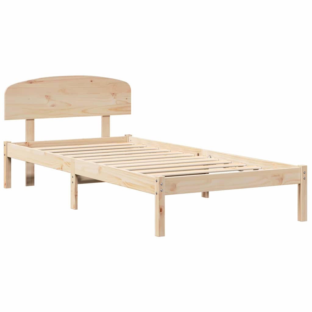 Cadre de lit Marron 80 x 200 cm Bois de pin massif - XIOS