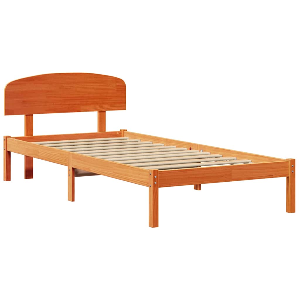 Cadre de lit Marron 80 x 200 cm Bois de pin massif - XIOS